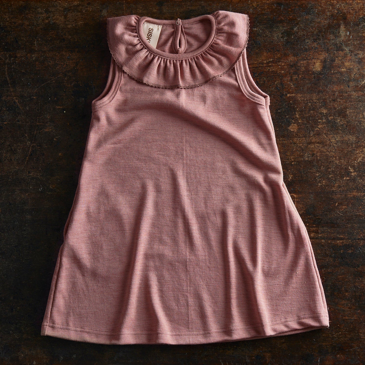 Wren Baby & kids Dress - Merino Wool & Silk - Orchid - Image 6