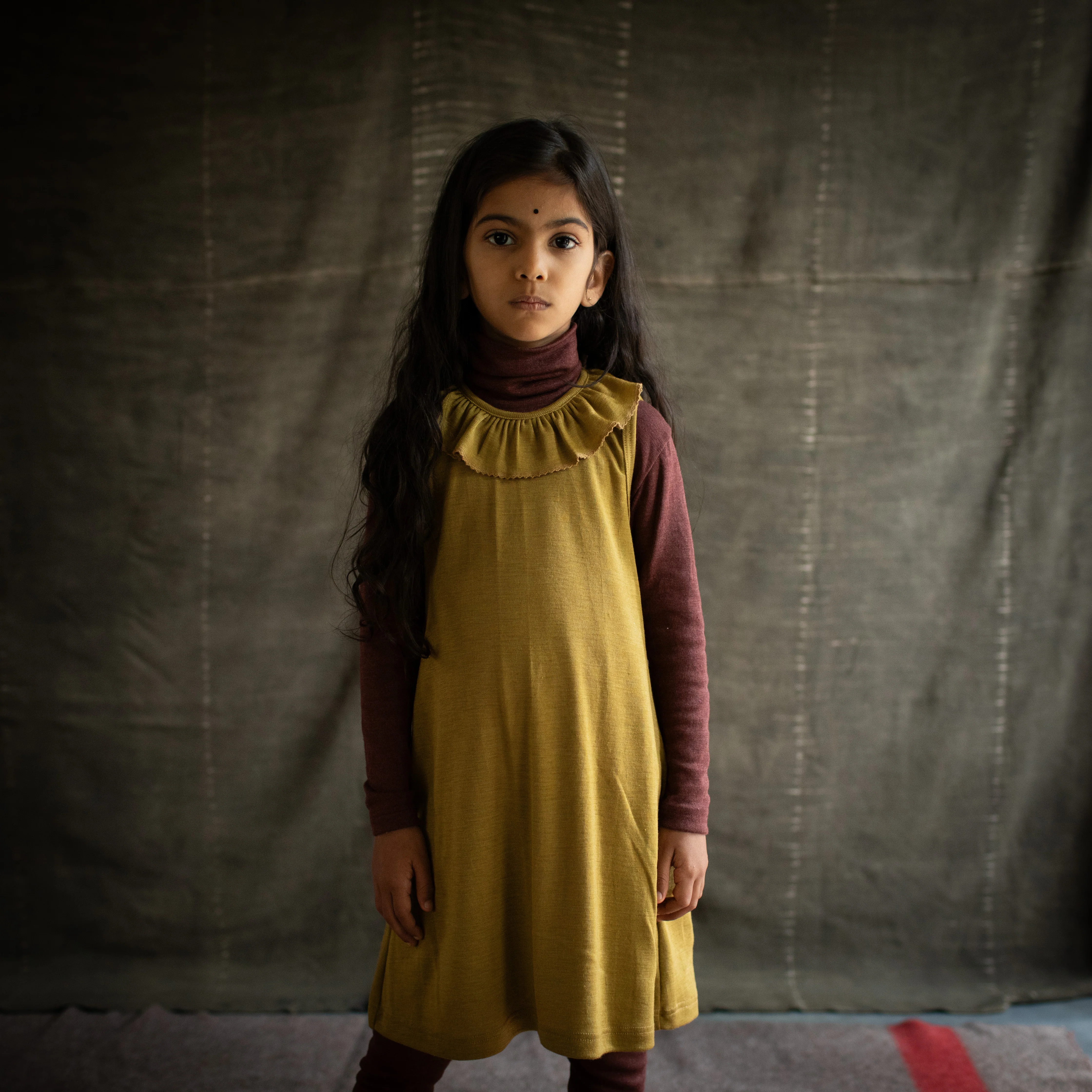Wren Baby & kids Dress - Merino Wool & Silk - Pistachio - Image 5