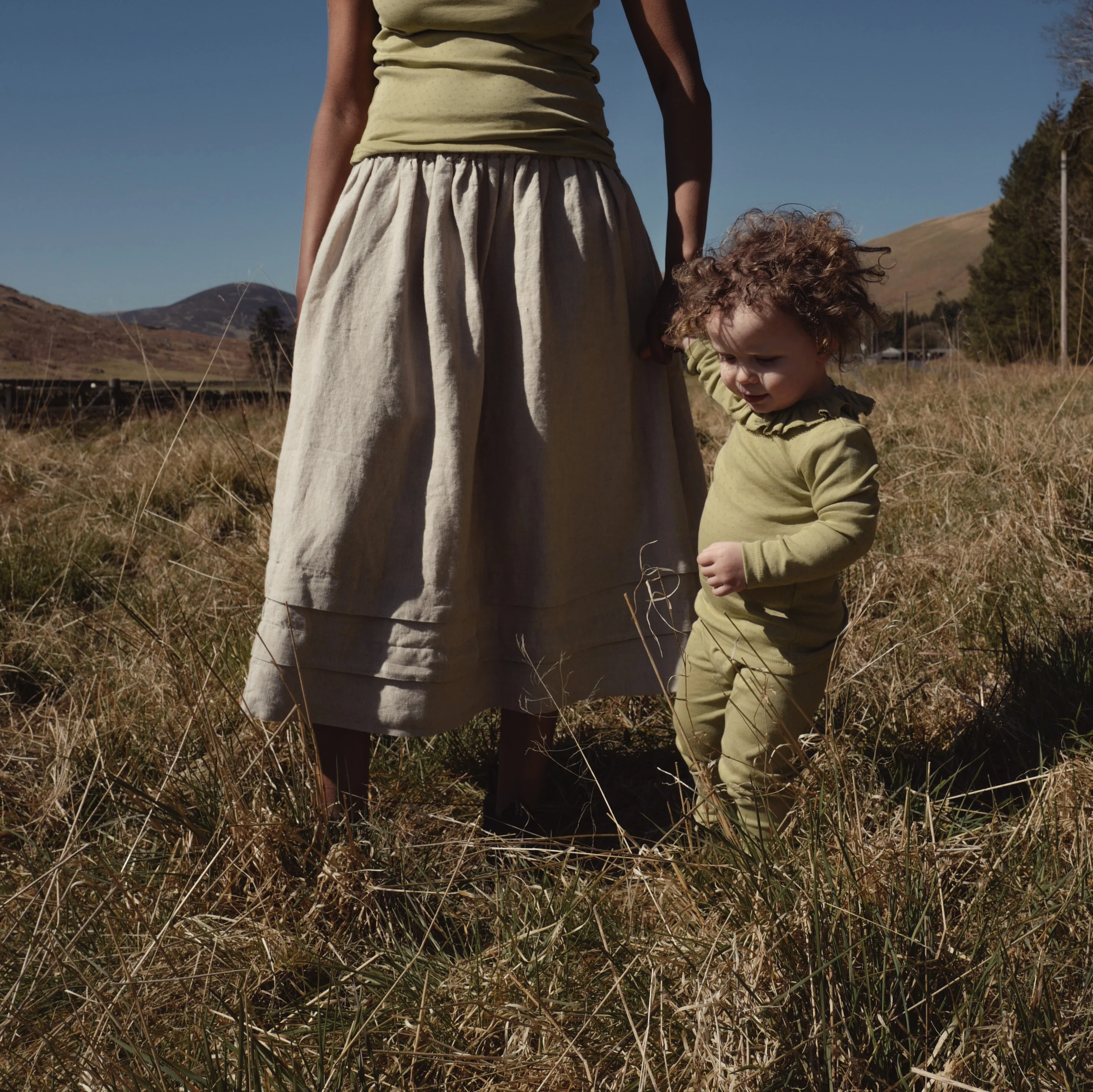 Wren Baby & kids Top - Cotton Pointelle - Celadon - Image 3