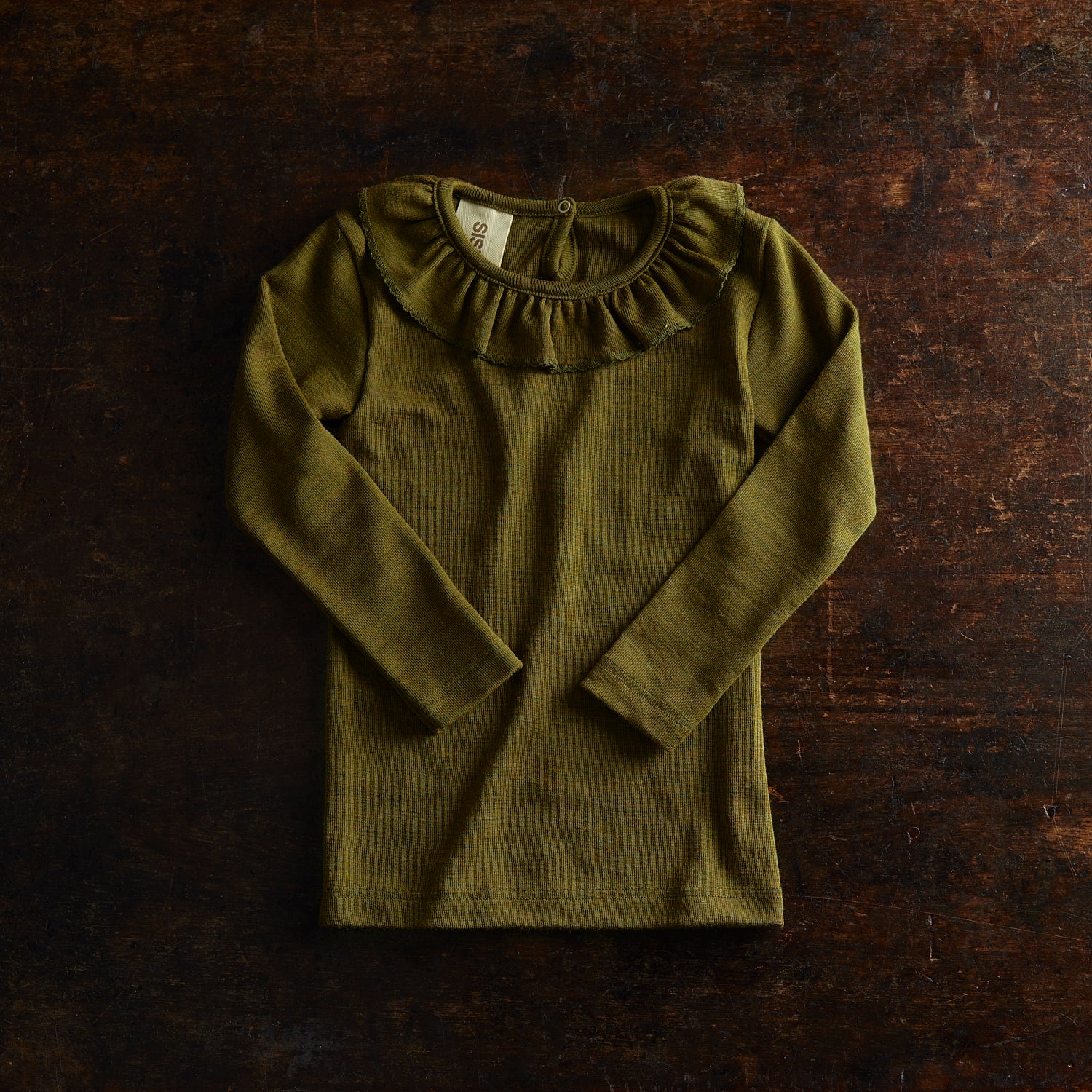 Wren Baby & kidsTop - Merino Wool & Silk - Seaweed