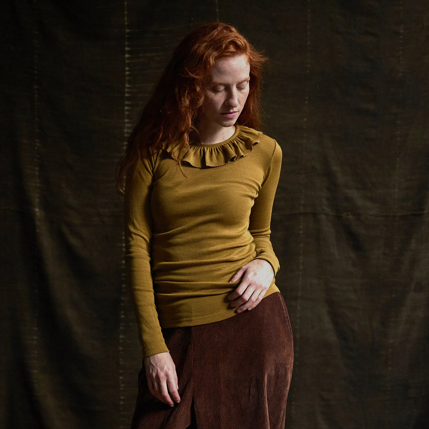 Wren Women's Top - Merino Wool & Silk - Pistachio