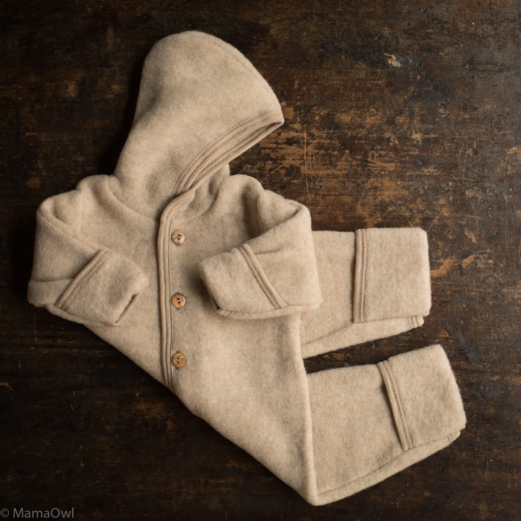 Pipit Baby & Kids Suit - Merino Wool Fleece - Sandstorm - Image 2