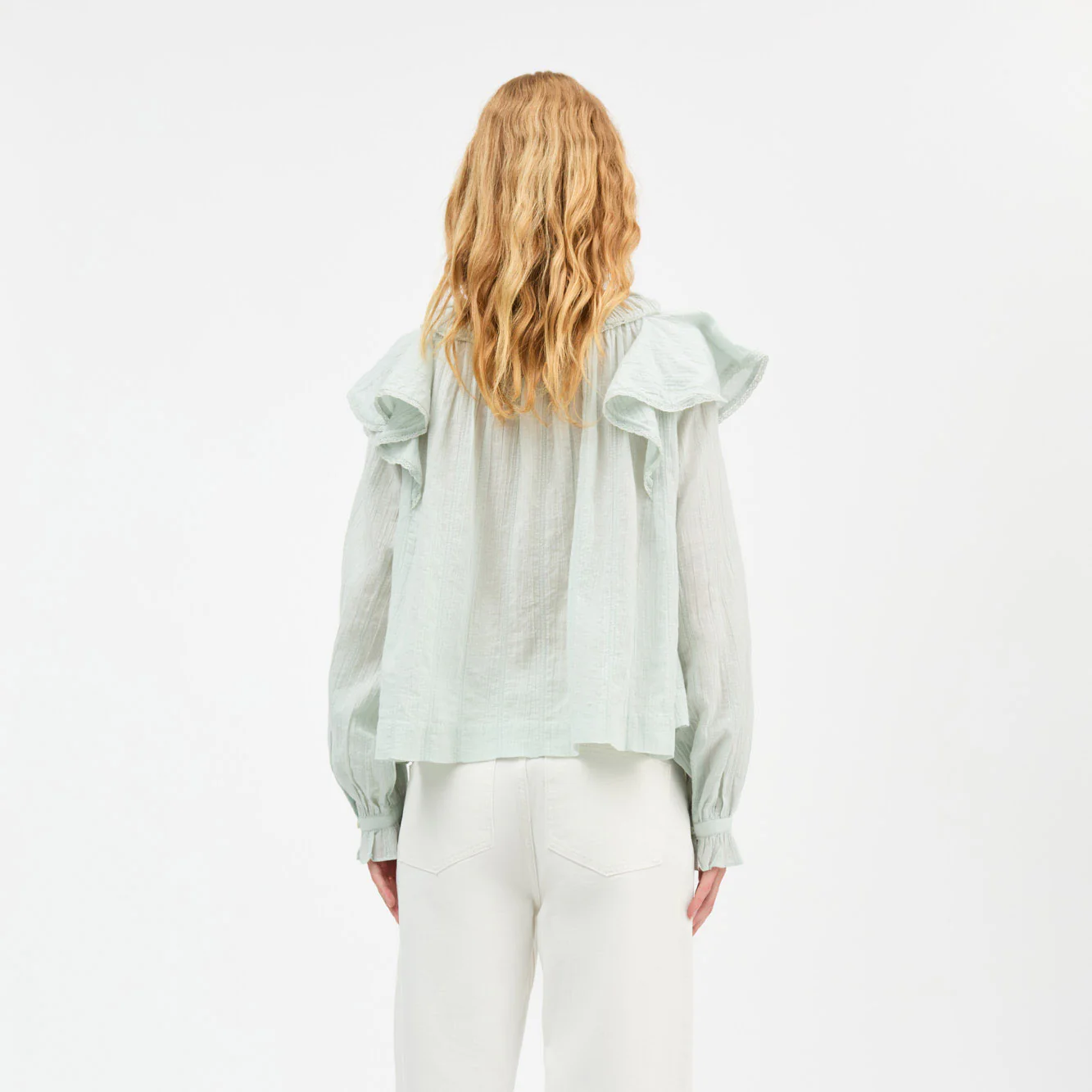 Women's Cotton Clea Shirt - Light Aqua - Image 4