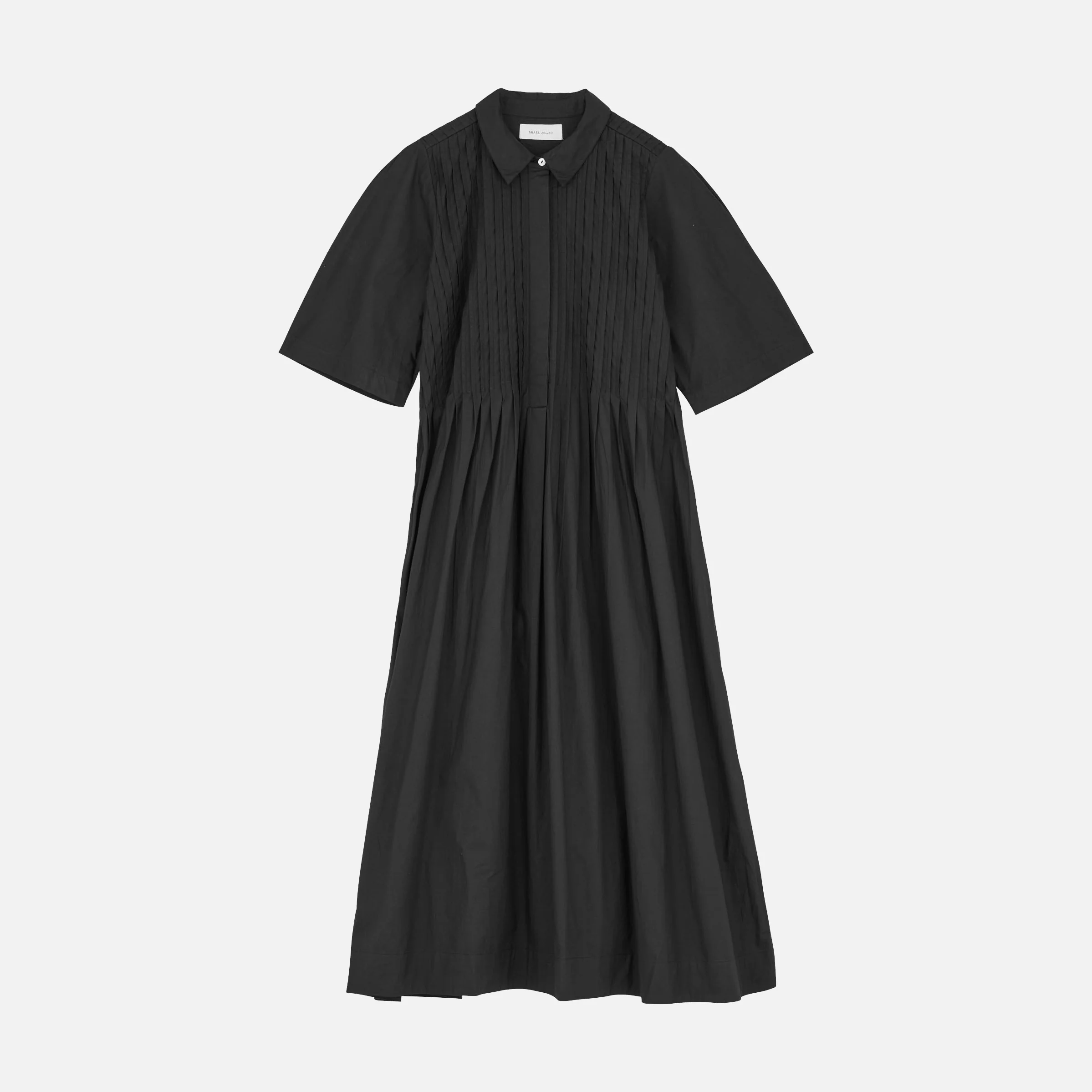 Women's Cotton Dot Shirtdress - Black - Image 2