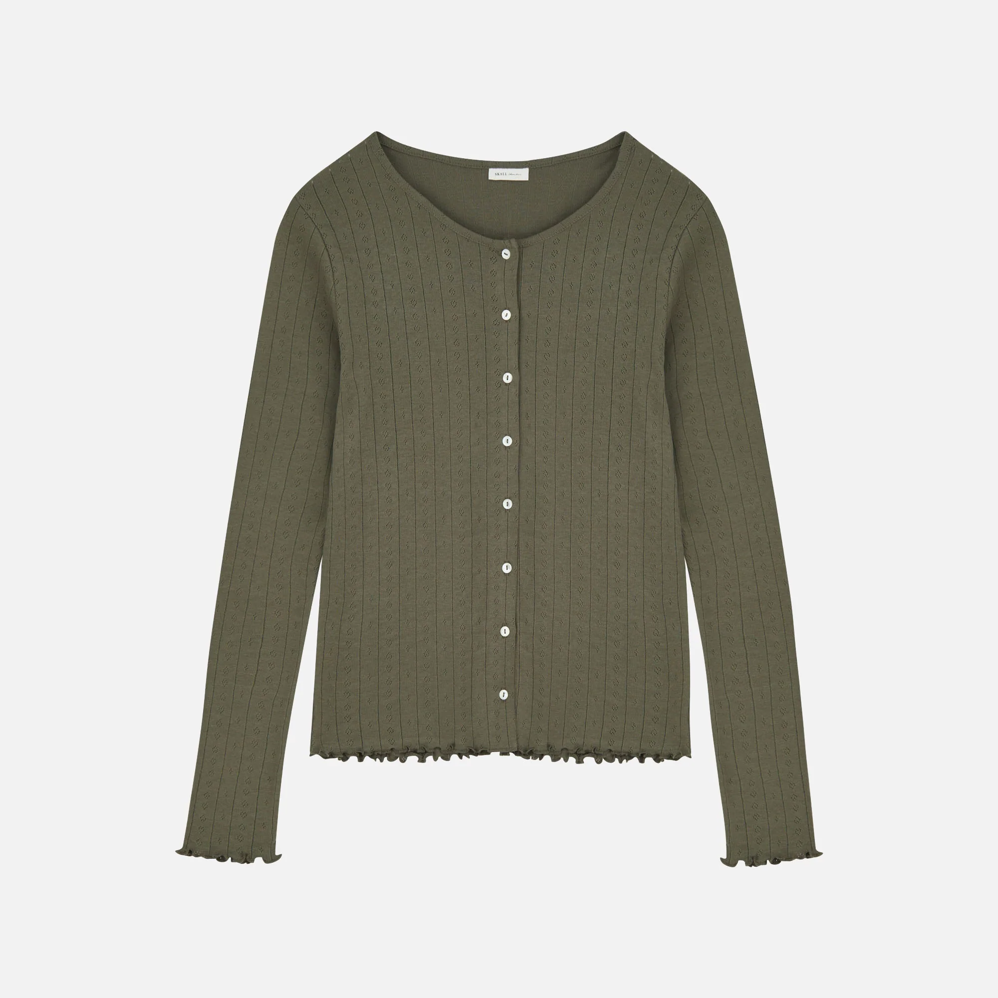 Women's Cotton Edie Cardigan - Olive - Image 3