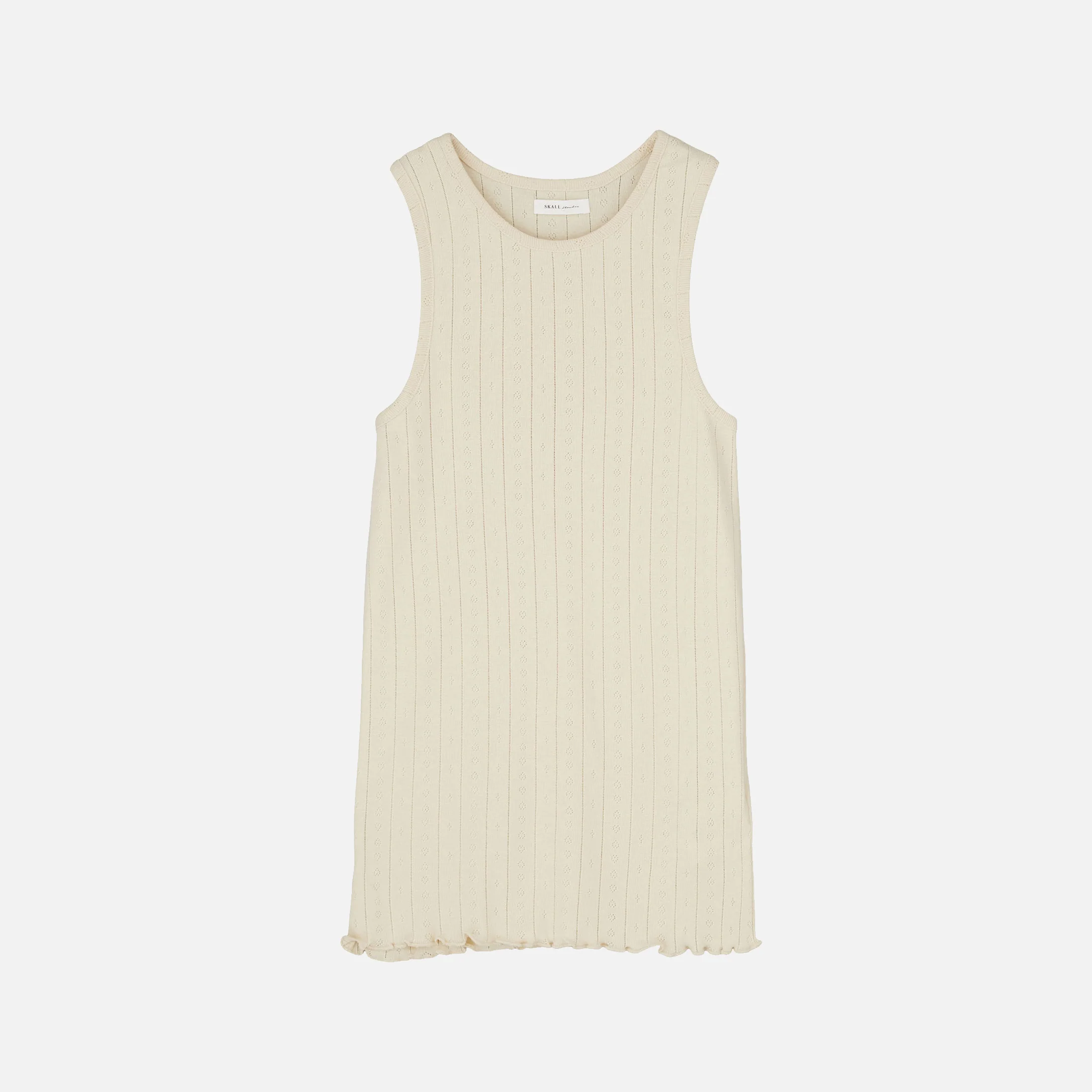 Women's Cotton Edie Tank Top - Light Beige - Image 3