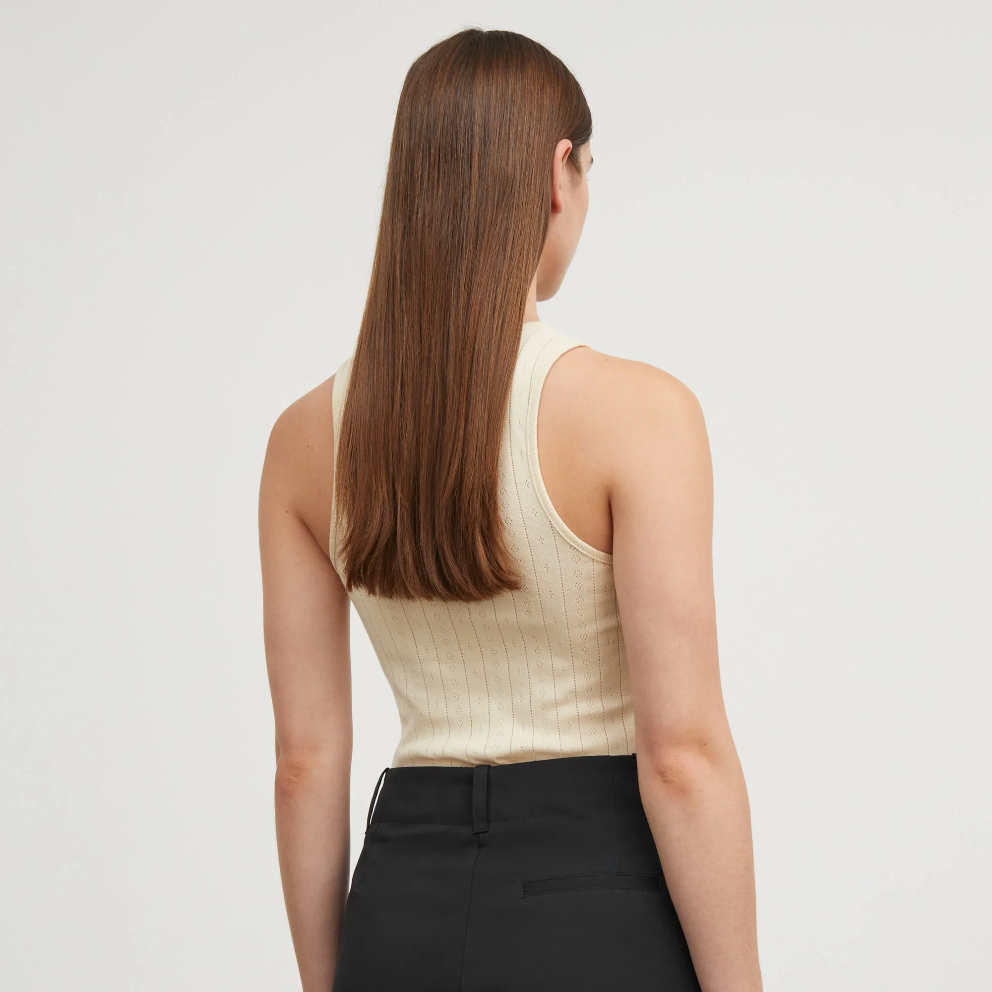 Women's Cotton Edie Tank Top - Light Beige - Image 6