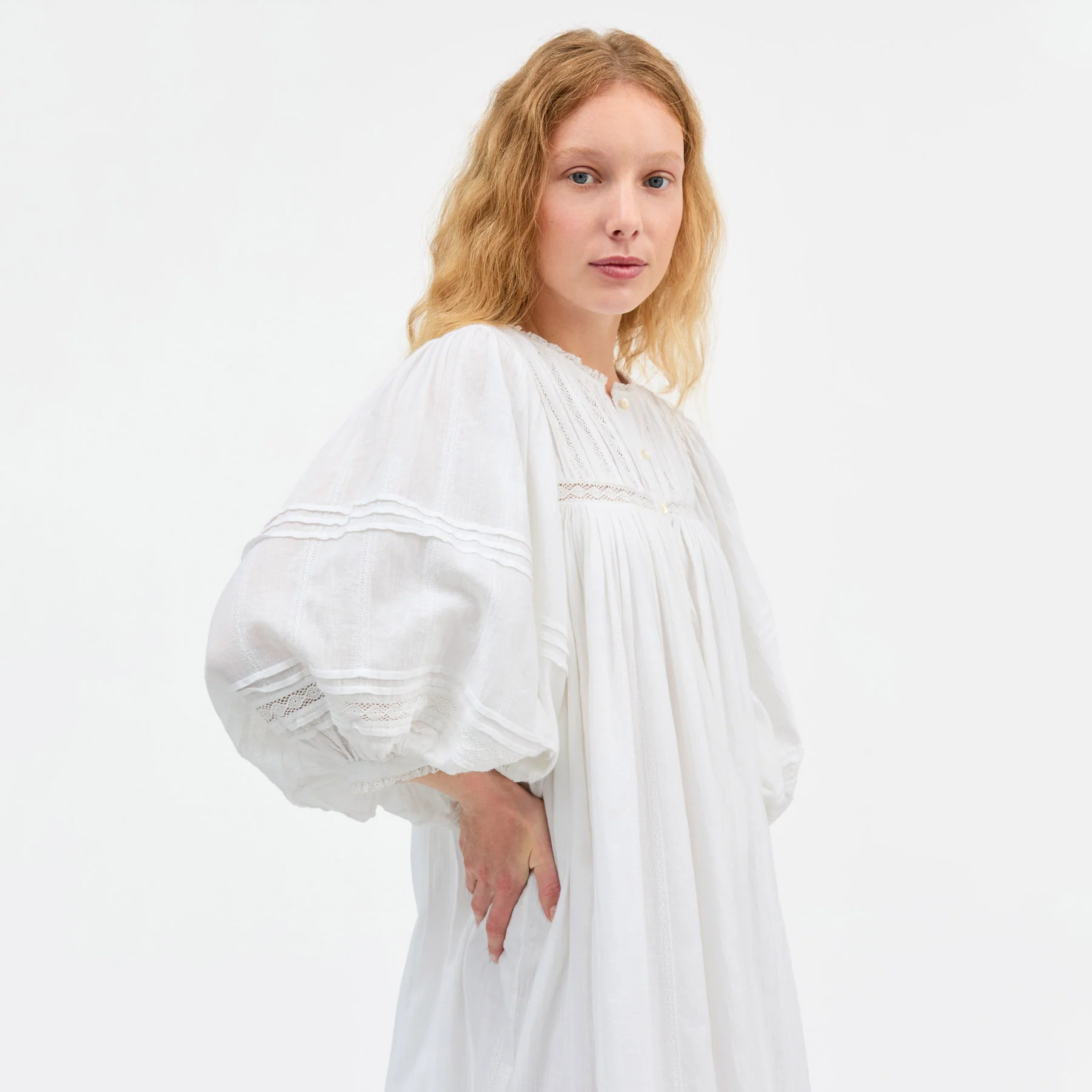 Women's Cotton Florentine Dress - Optic White - Image 2