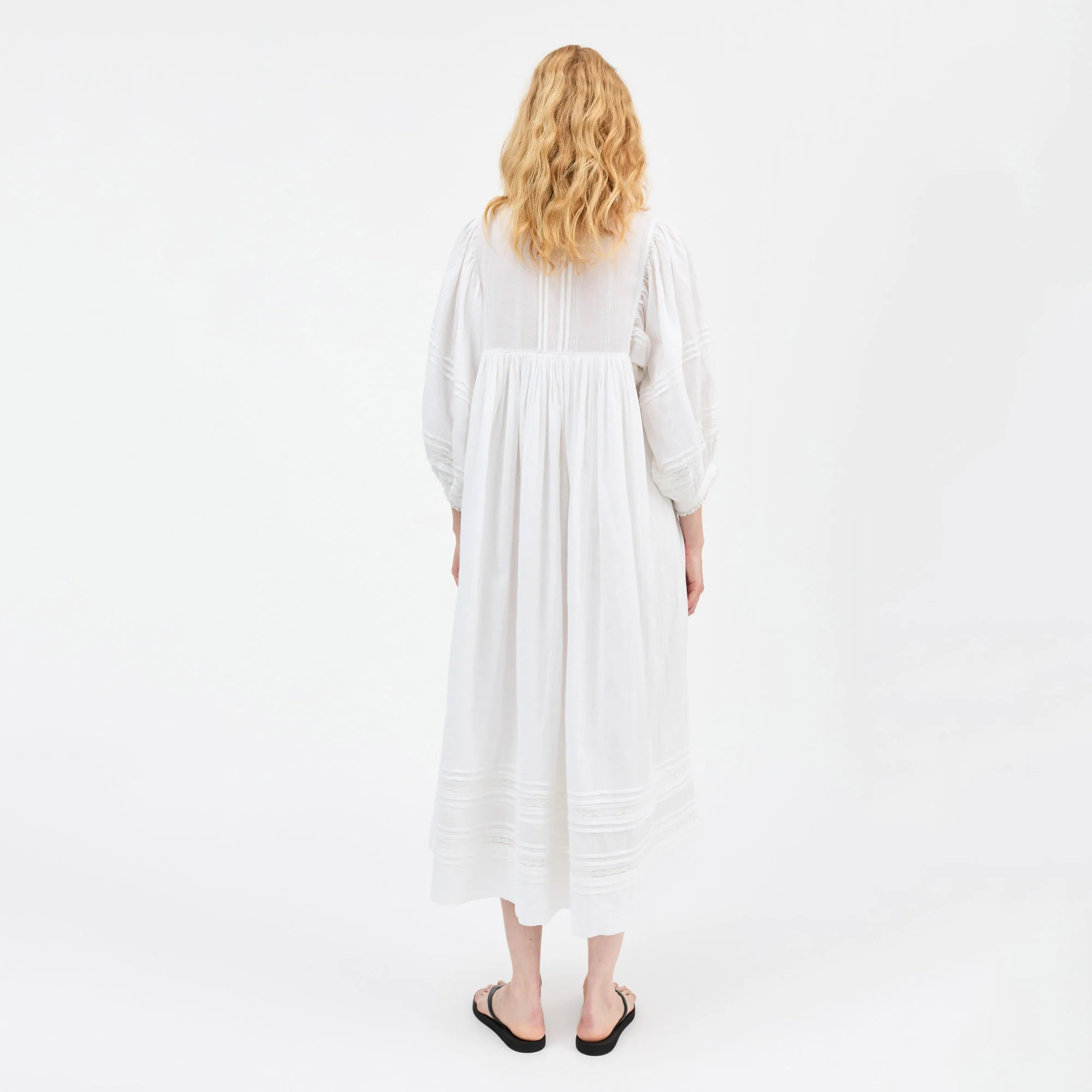 Women's Cotton Florentine Dress - Optic White - Image 4
