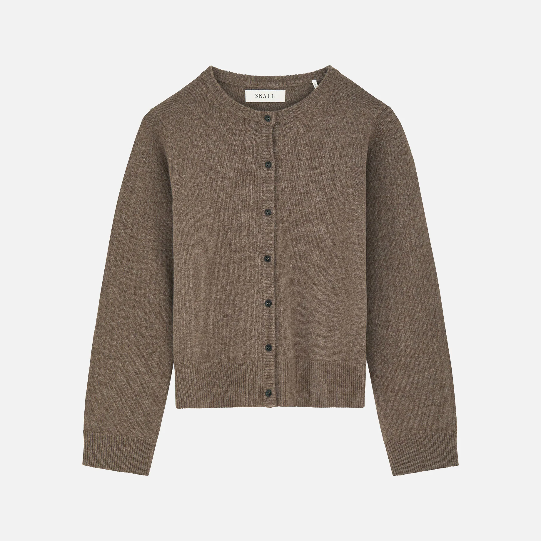 Women's Merino Wool Senna Cardigan - Brown Melange - Image 2