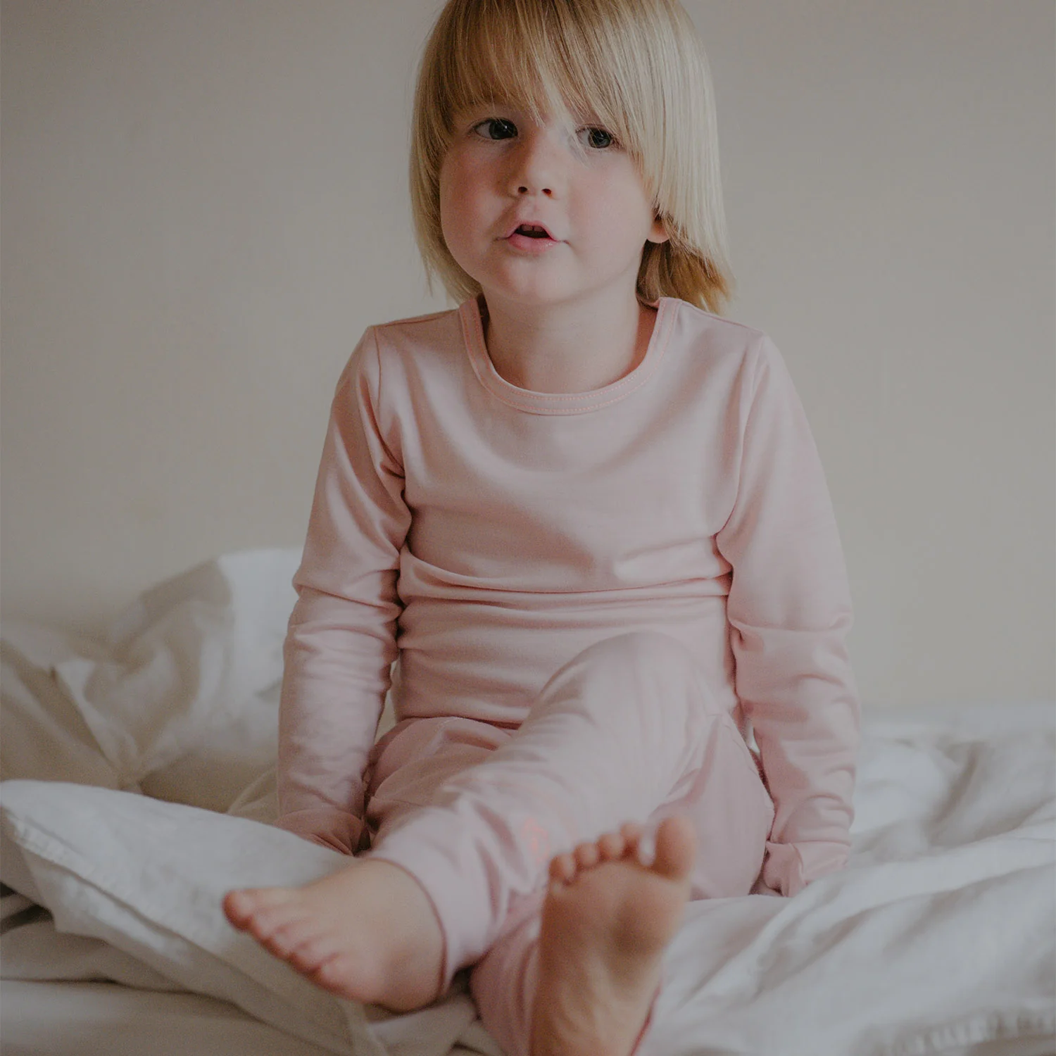 Kids Merino Wool 24-7 Trouser - Pink Peach Blossom - Image 4