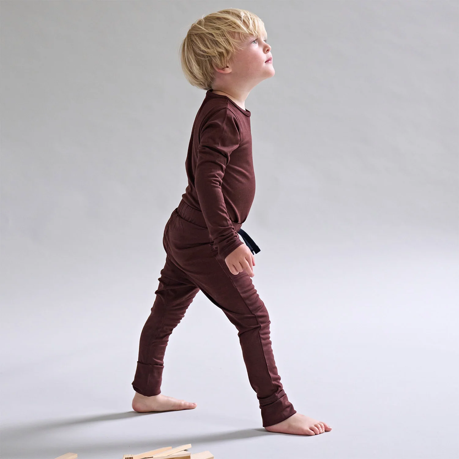 Kids Merino Wool 24-7 Trouser - Chocolate - Image 3