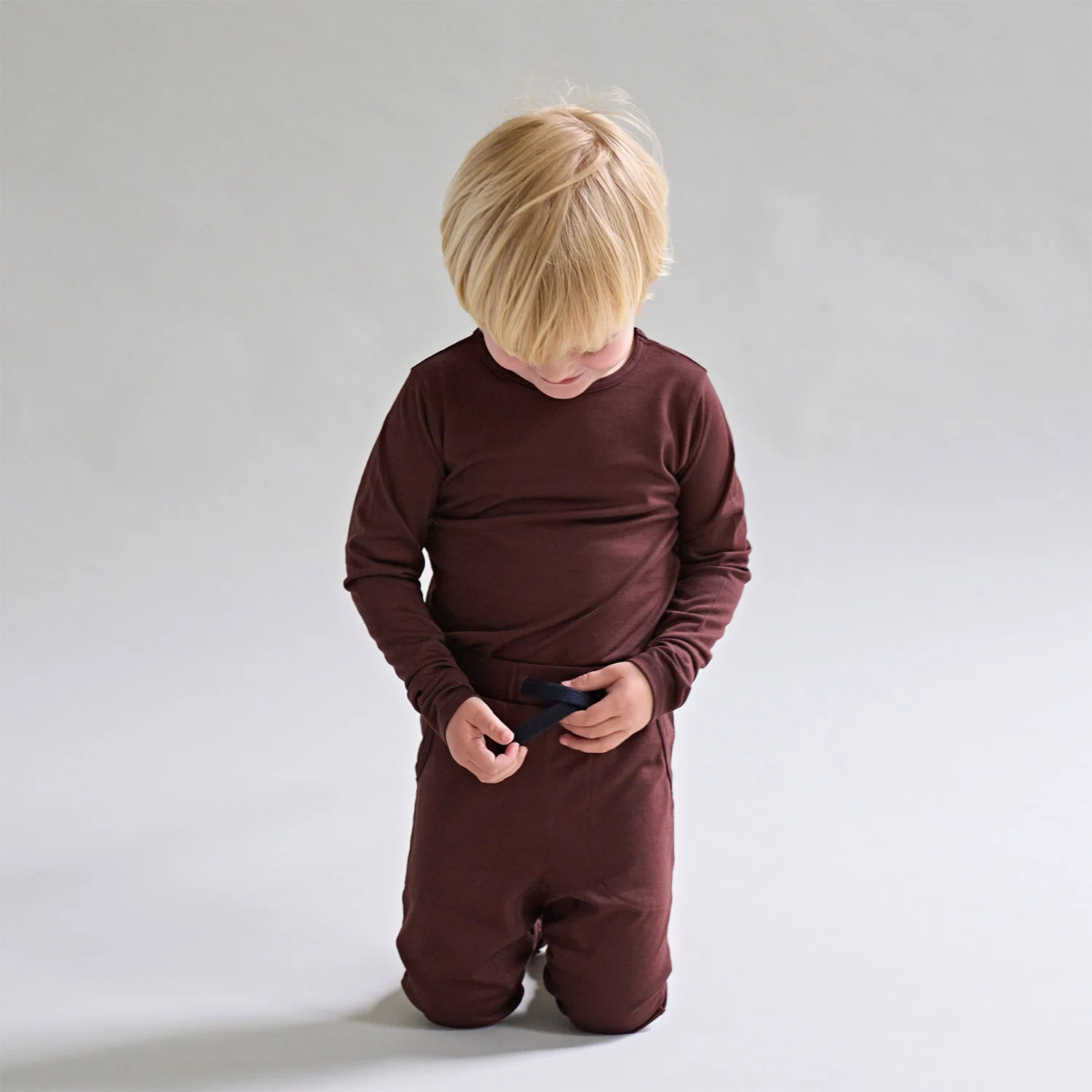 Kids Merino Wool 24-7 Trouser - Chocolate - Image 6
