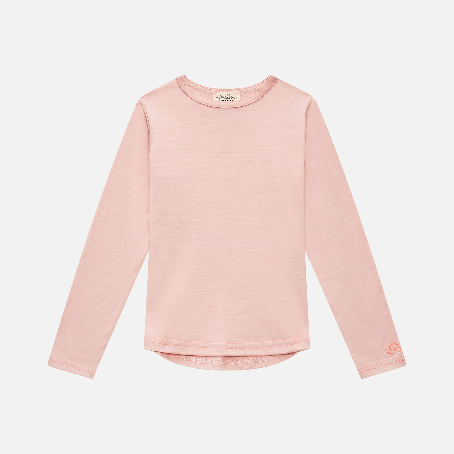 Kids Merino Wool LS Top - Pink Peach Blossom - Image 2