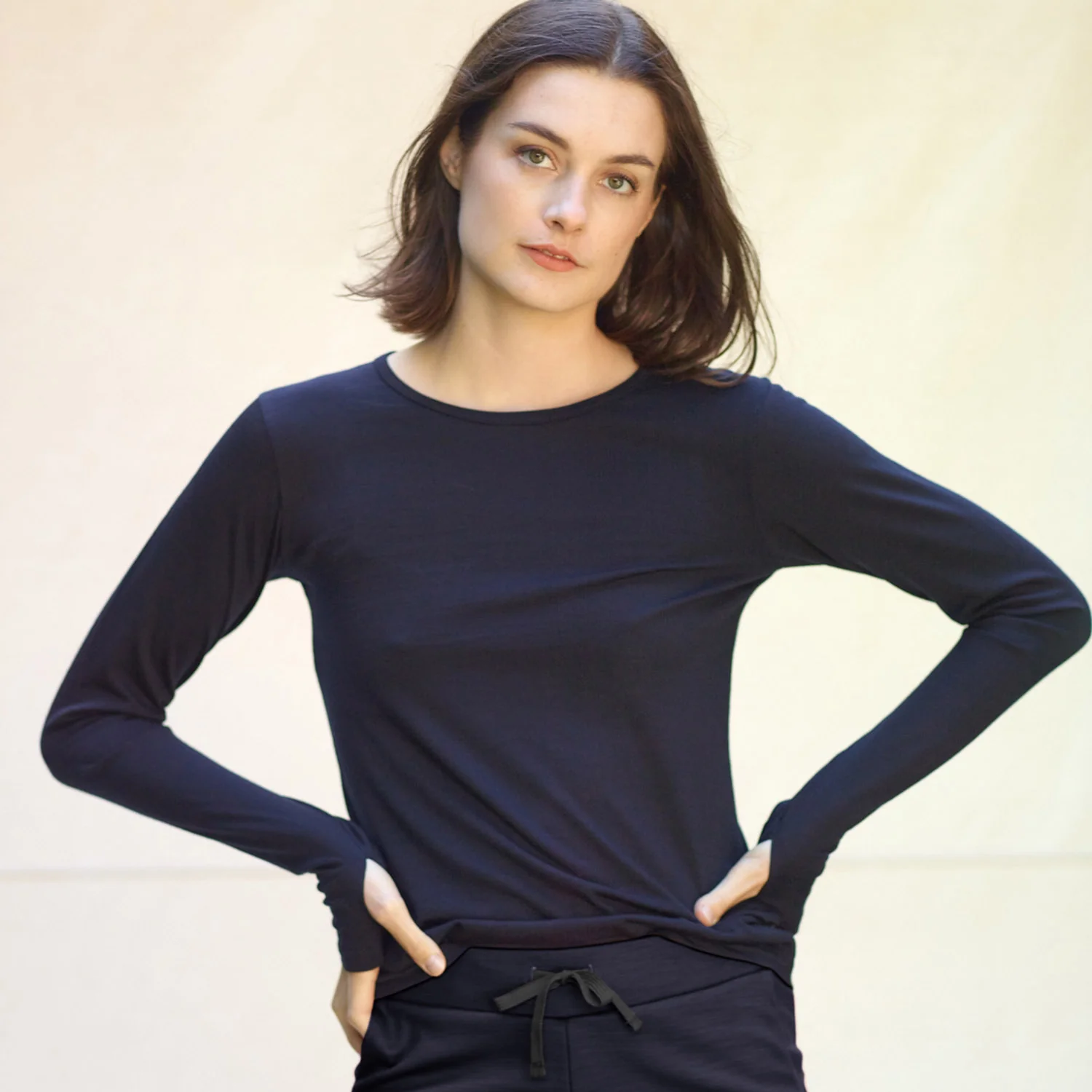 Women's Merino Wool Everlong Top - Midnight