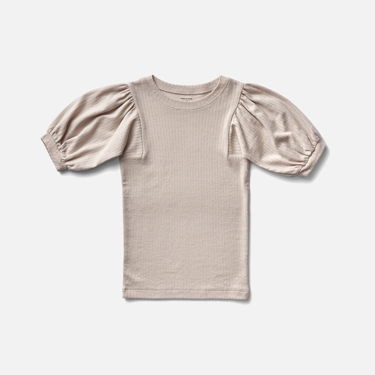 Kids Cotton Balloon Tee - Dove Pointelle