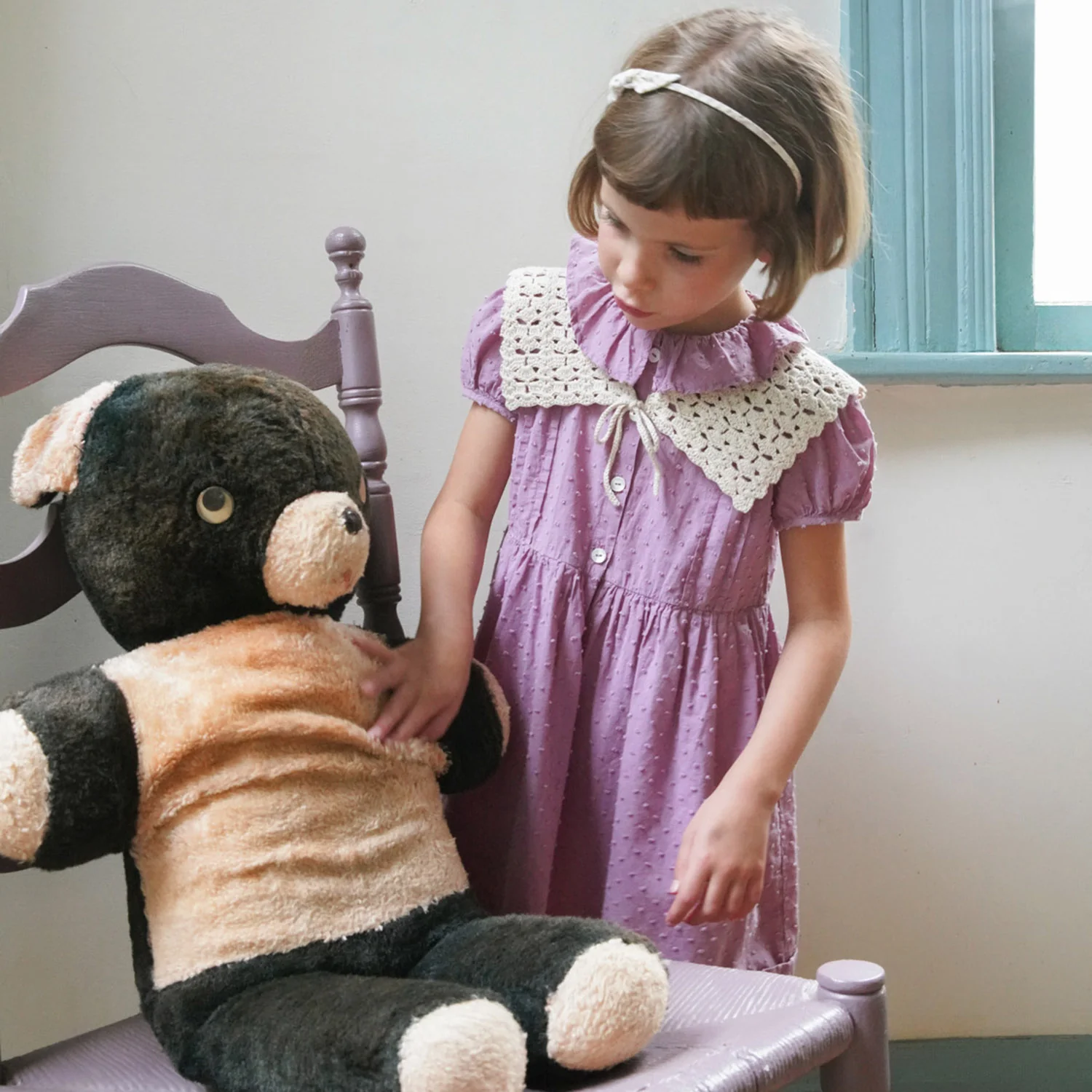 Kids Cotton Maisy Dress - Zinnia - Image 5