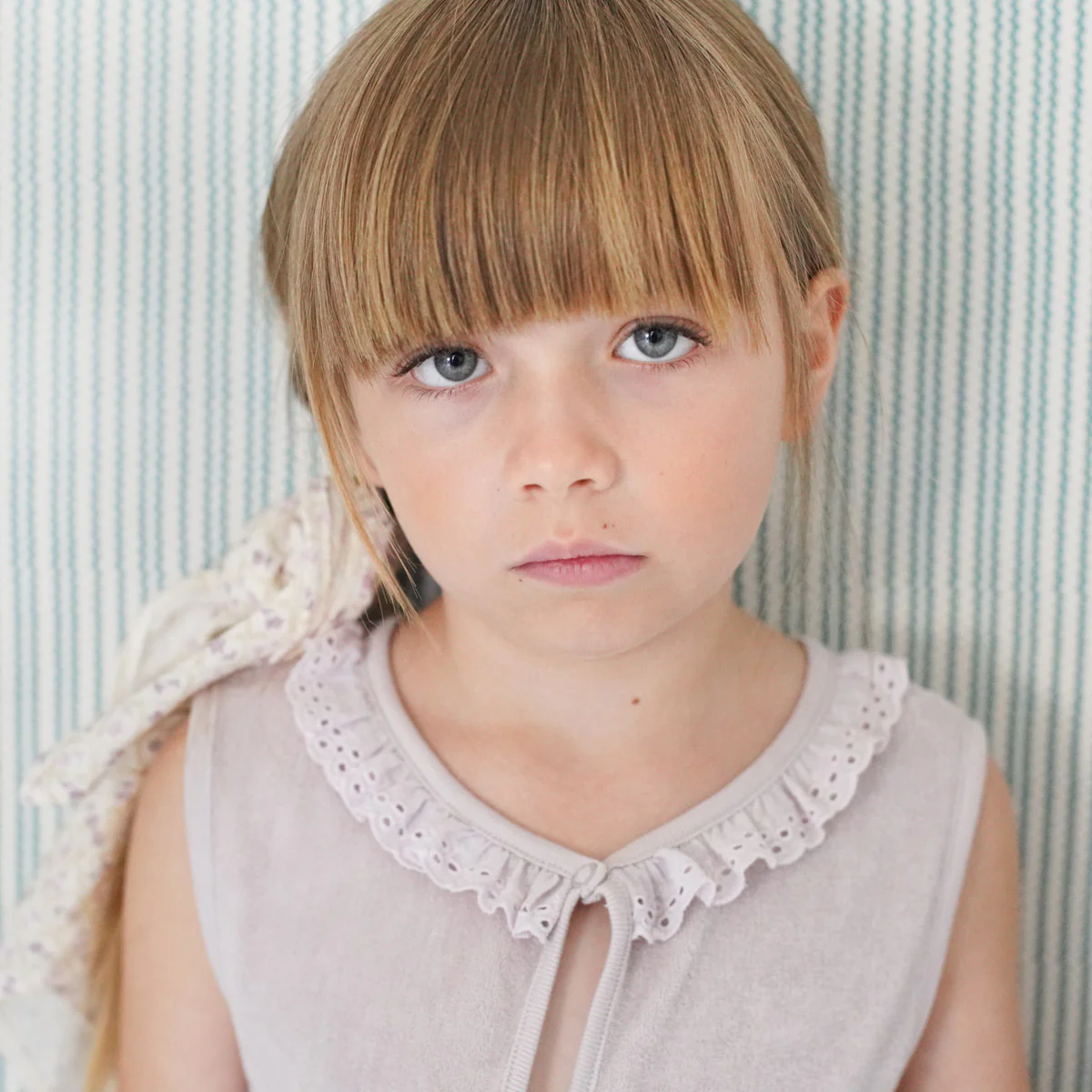Kids Pima Cotton Terry Club Shortall - Seashell - Image 5
