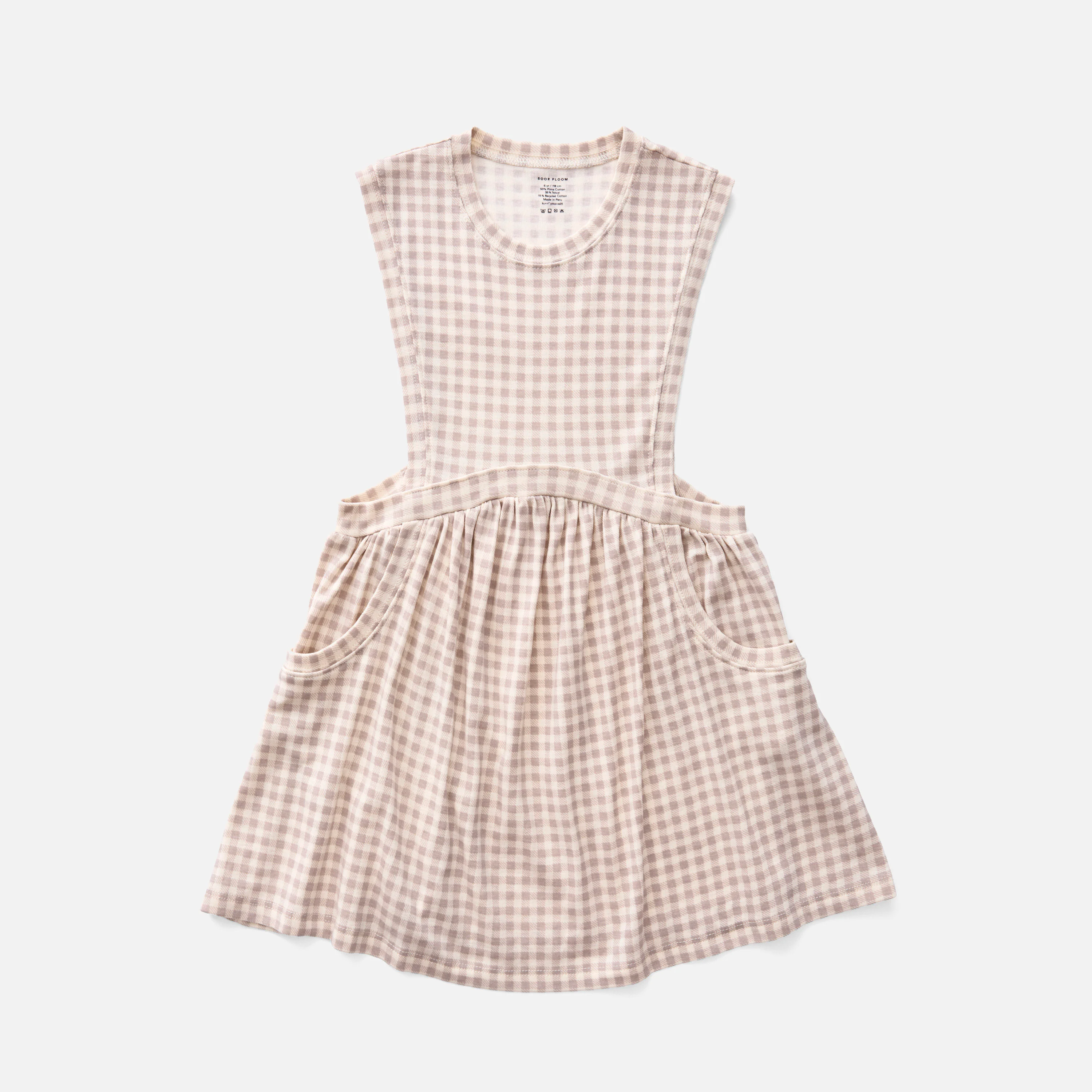 Kids Pima Cotton Dunes Dress - Cloud Gingham Print - Image 2