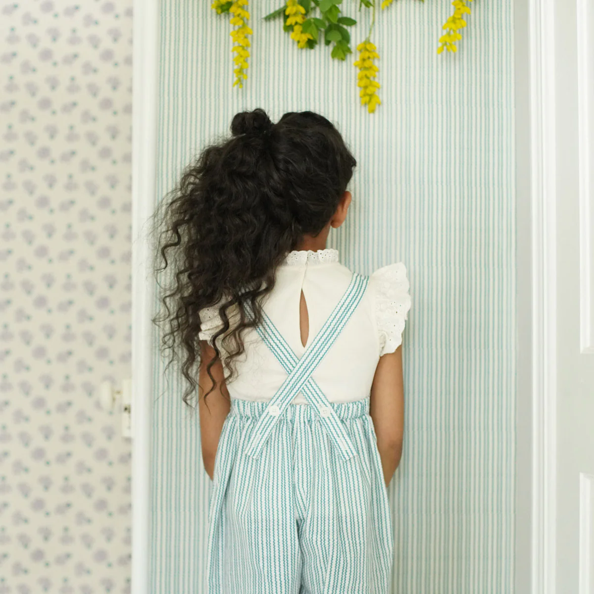 Kids Pima Cotton Eyelet Tee - Milk - Image 3