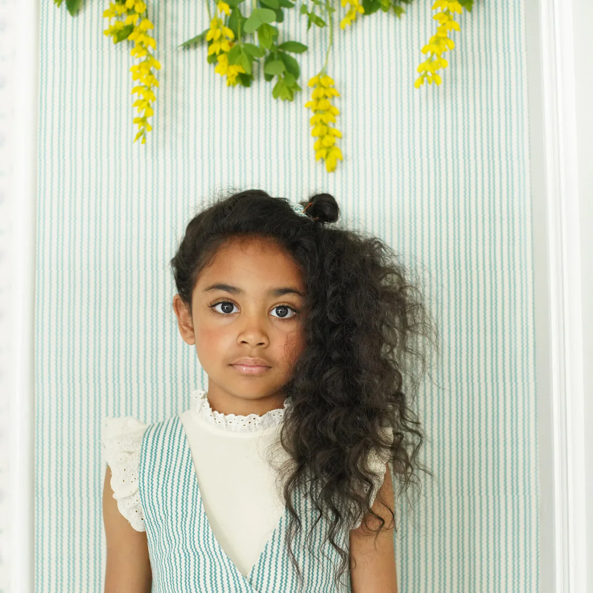 Kids Pima Cotton Eyelet Tee - Milk - Image 4