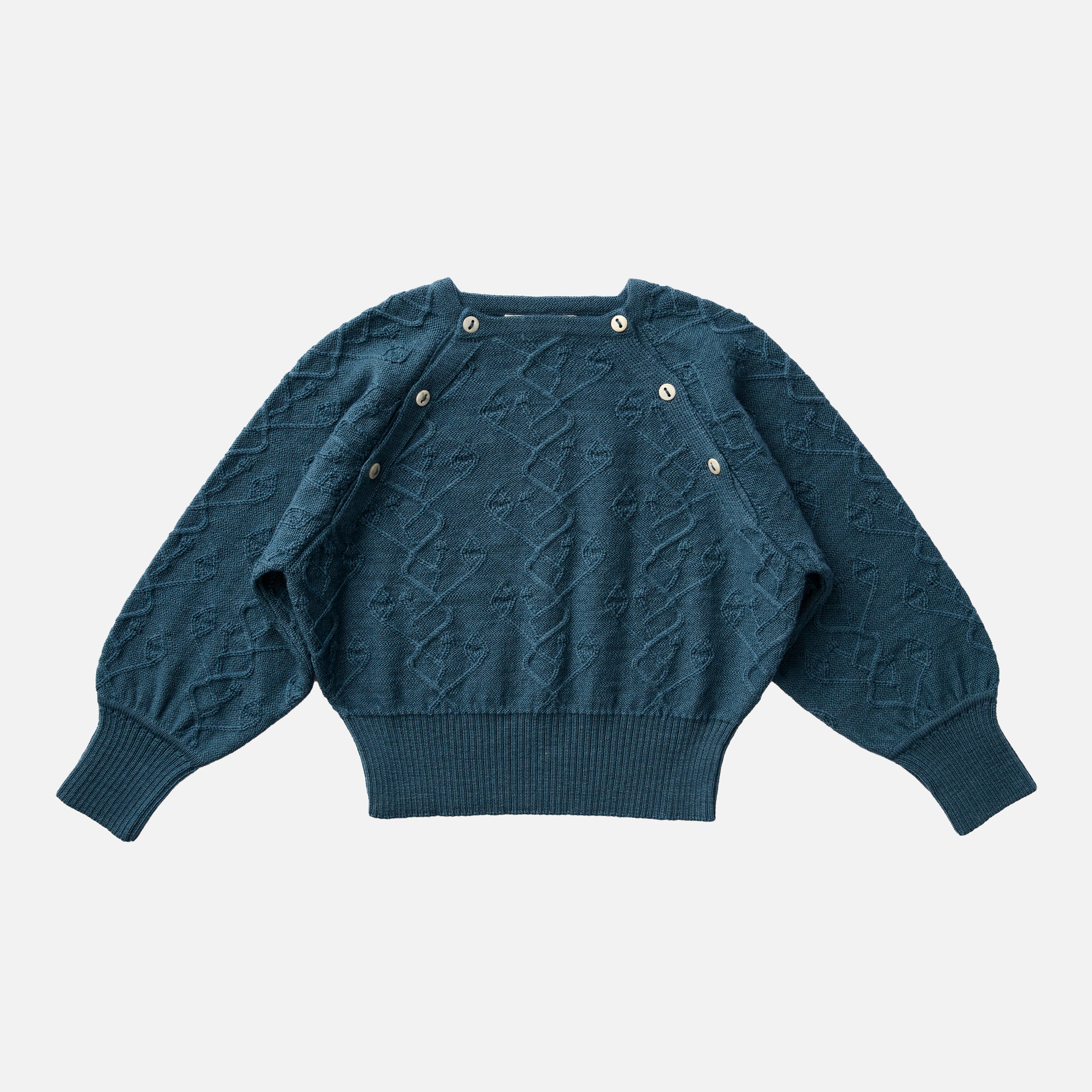 Kids Merino Wool Hawk Pullover - Bottle - Image 2