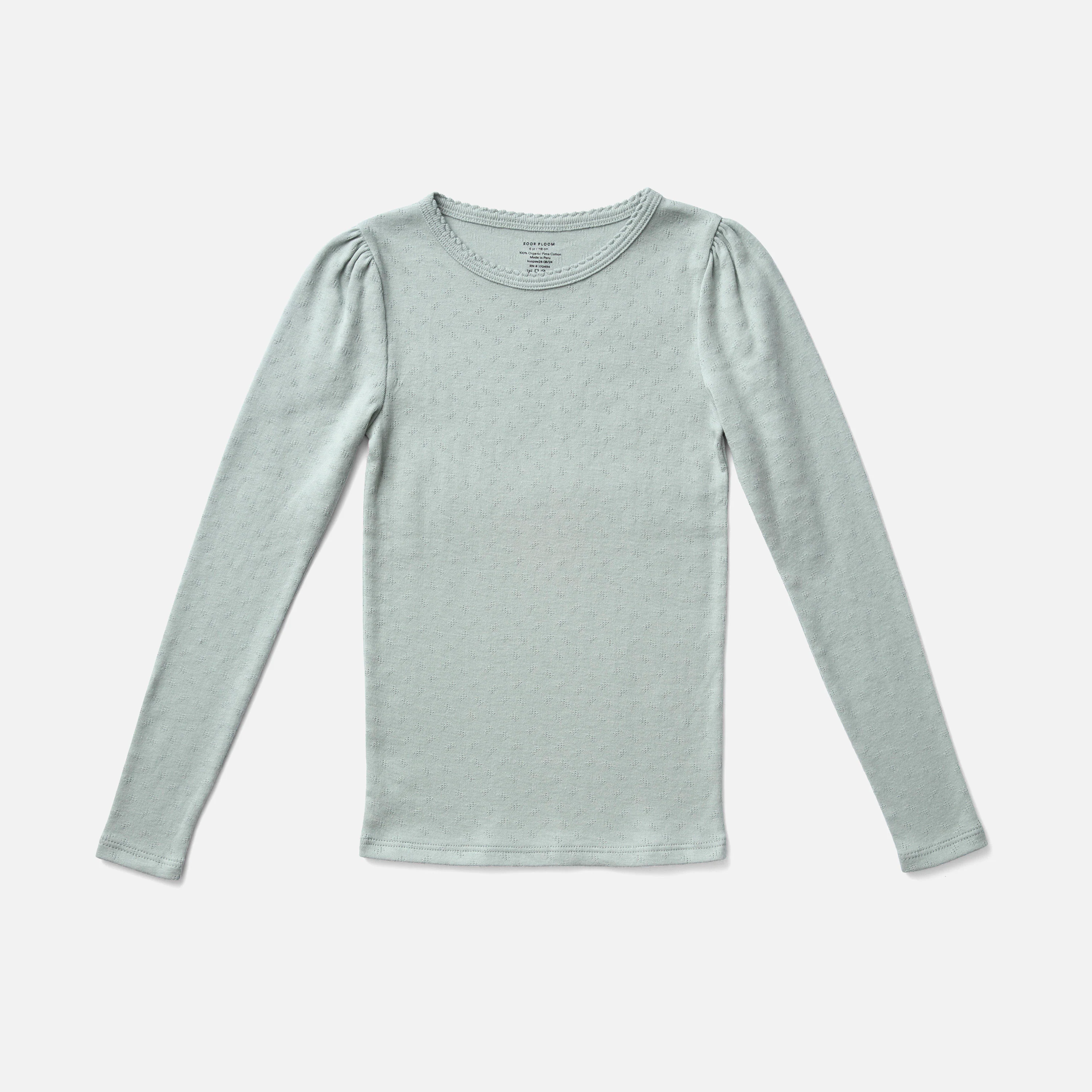 Kids Pima Cotton Pouf Tee - Pointelle Oasis