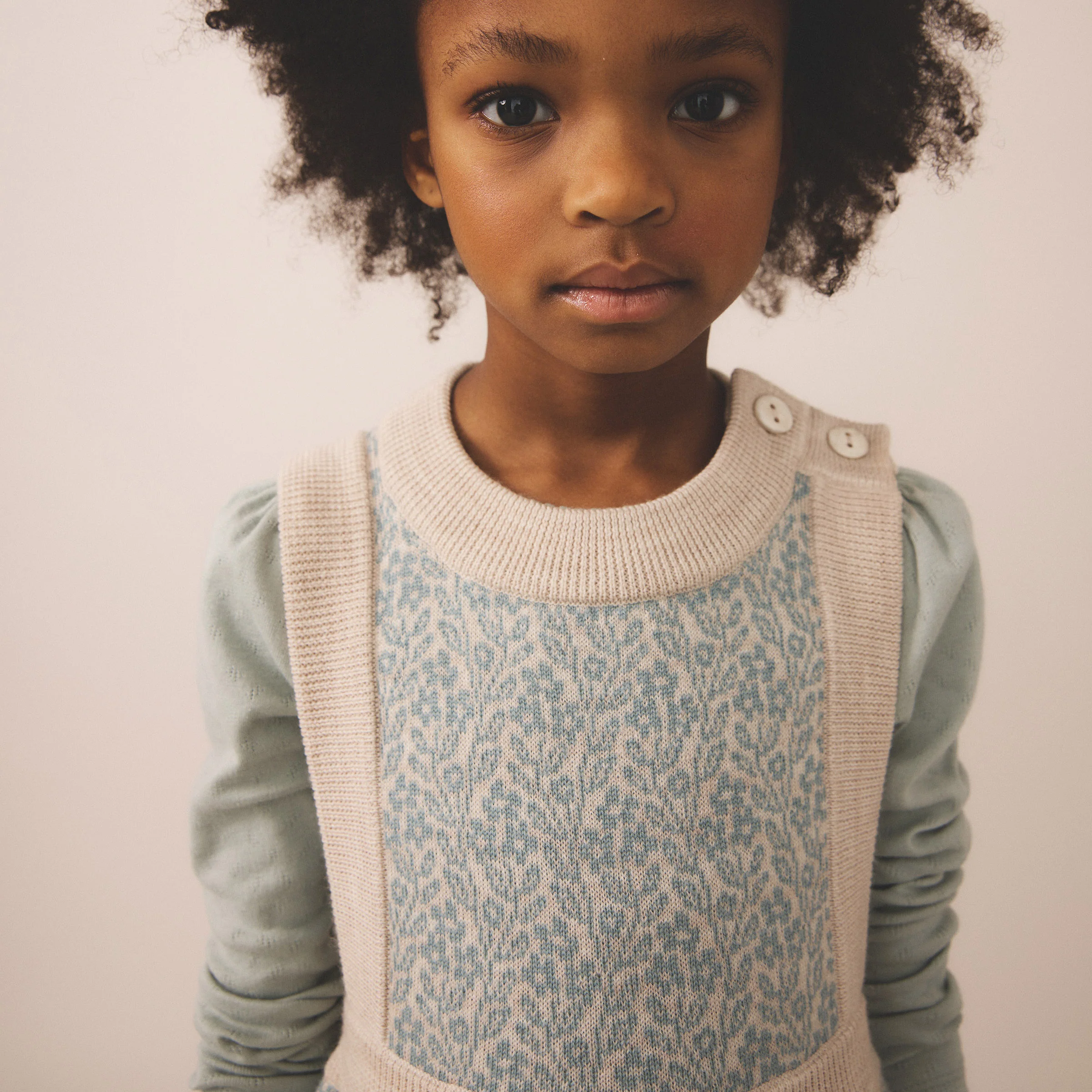 Kids Pima Cotton Pouf Tee - Pointelle Oasis - Image 2