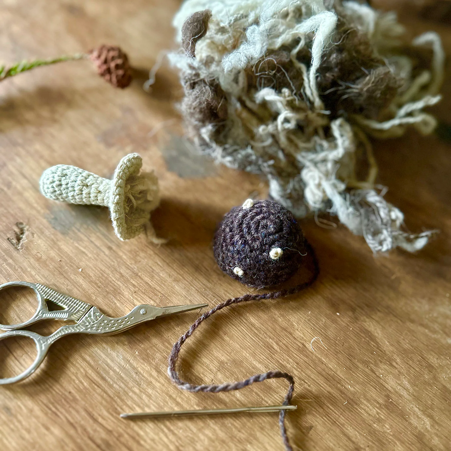 Hand Crocheted Wool Mushroom - More Colours - Image 14