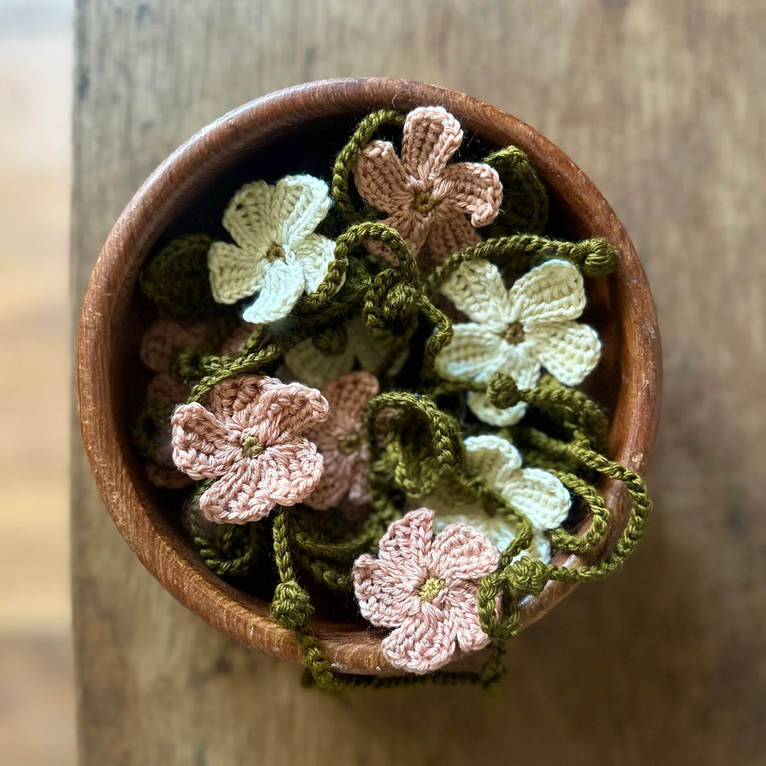 Hand Crocheted Wool Primrose Garland - Image 2