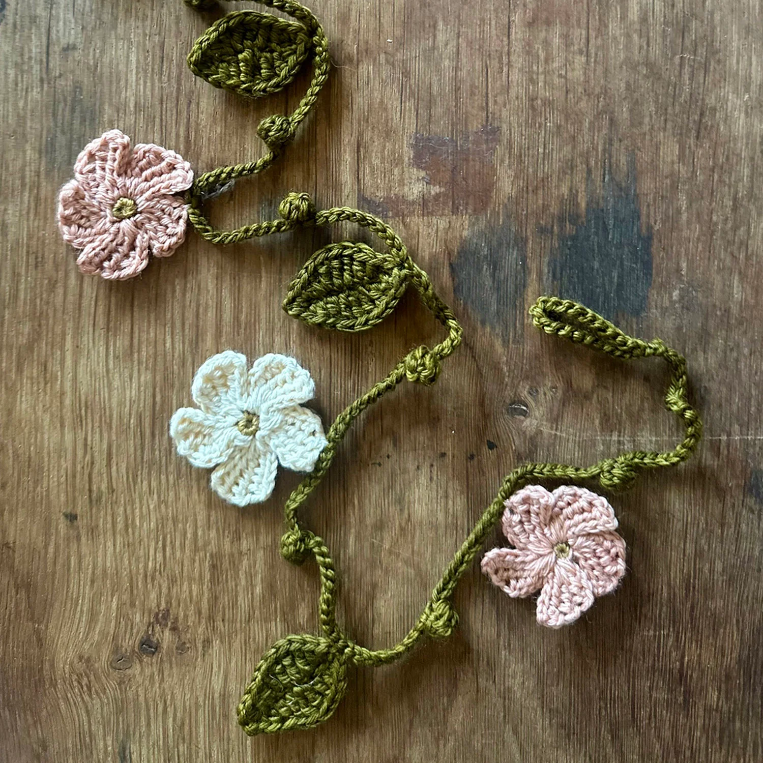 Hand Crocheted Wool Primrose Garland - Image 5