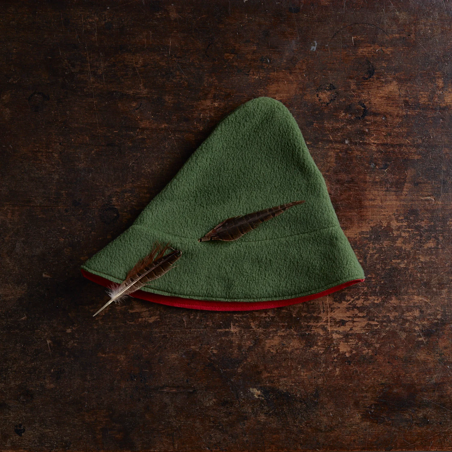 Cotton Hunters Hat - Green/Red - Image 2