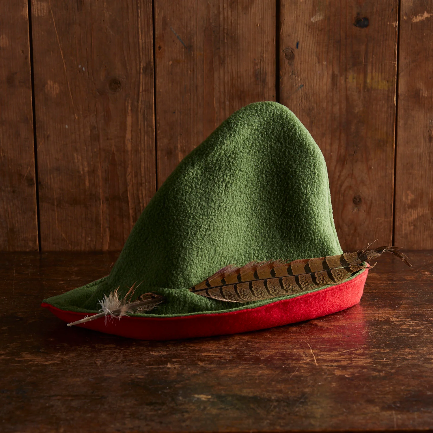 Cotton Hunters Hat - Green/Red - Image 3