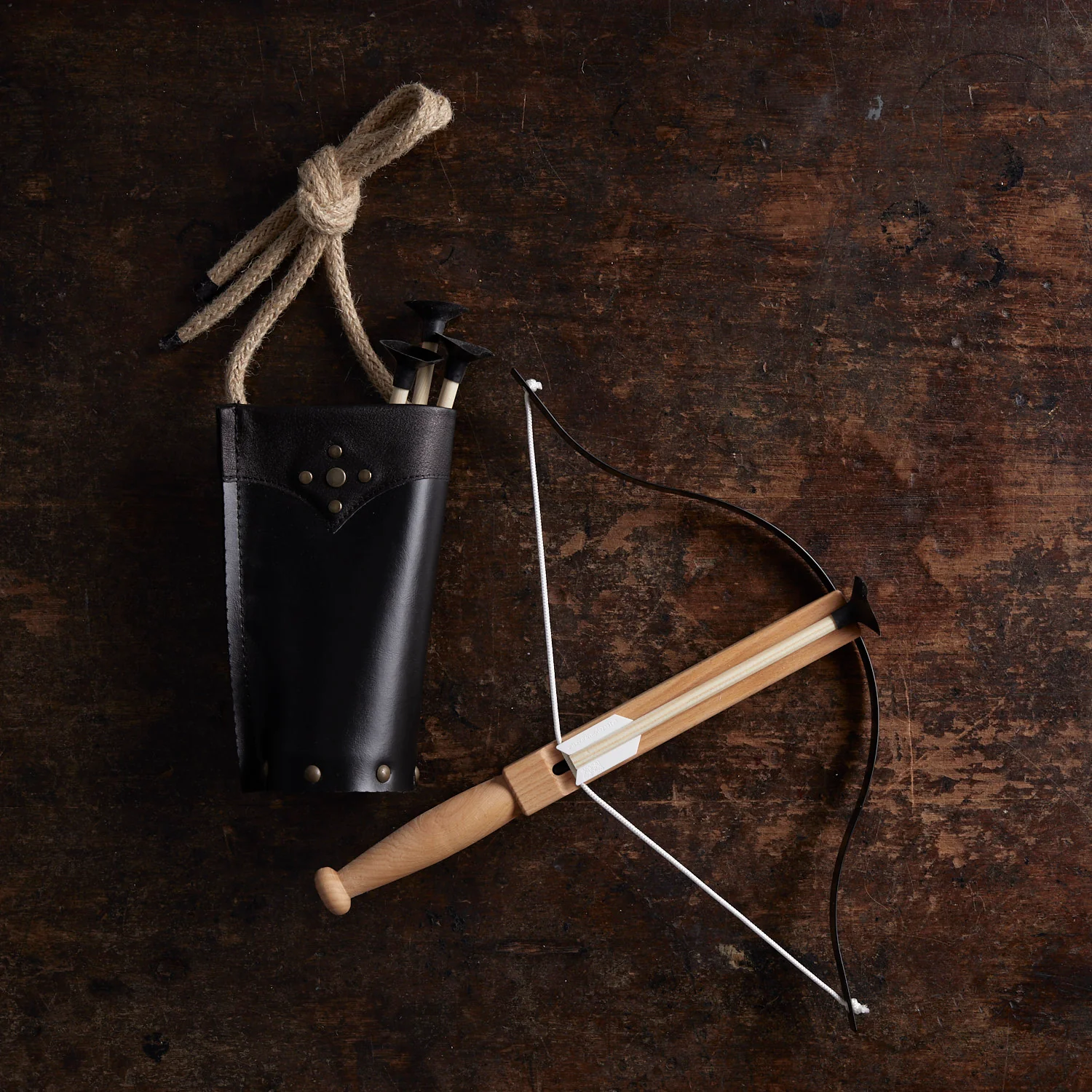 Wooden Arcuballista Crossbow with 3 Safety Arrows - Image 6
