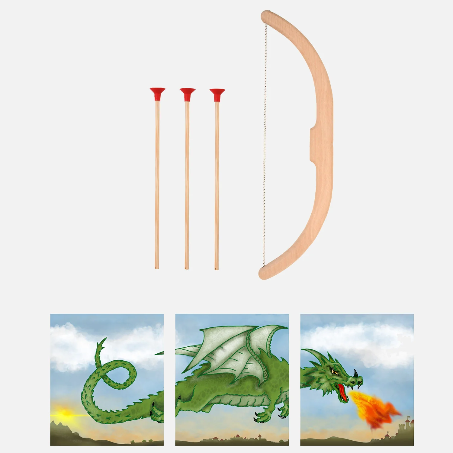 Wooden Play Bow Set