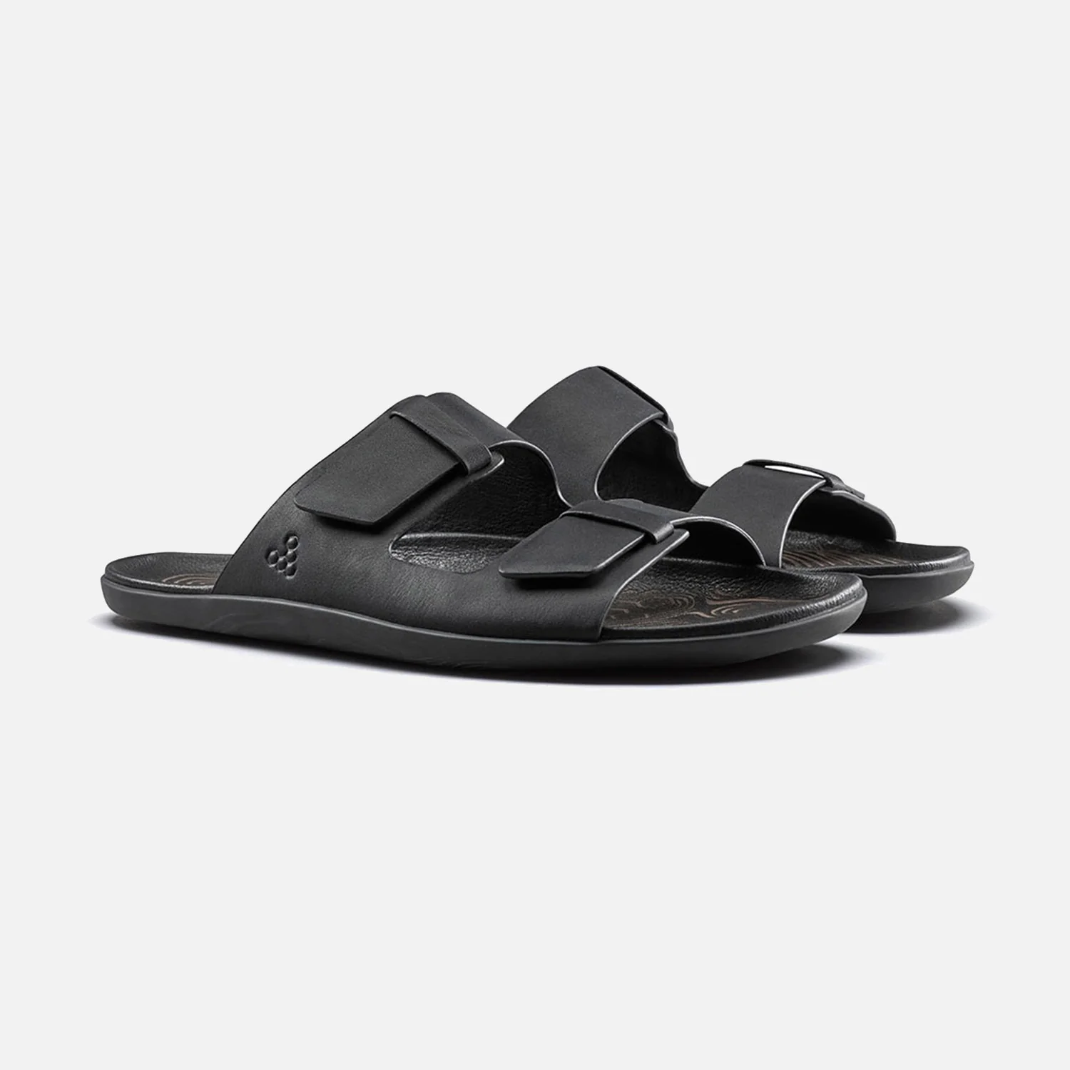 Women's Leather Sensus Yin Slides - Obsidian - Image 5
