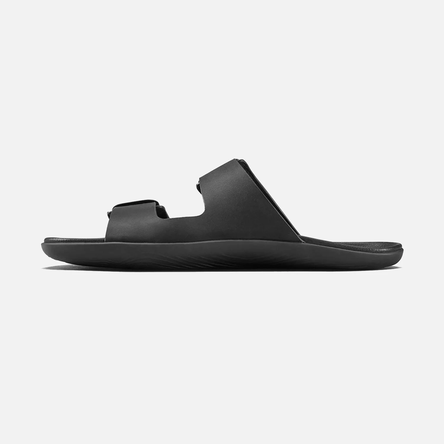 Women's Leather Sensus Yin Slides - Obsidian - Image 7