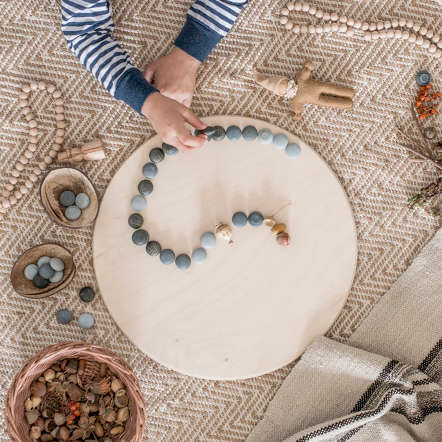 Wooden Stones Mandala - 36 Pieces - Image 2