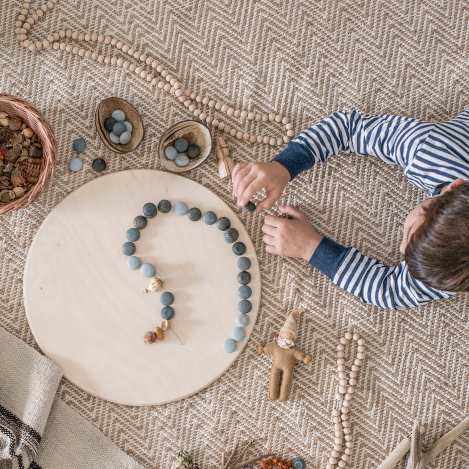 Wooden Stones Mandala - 36 Pieces - Image 5