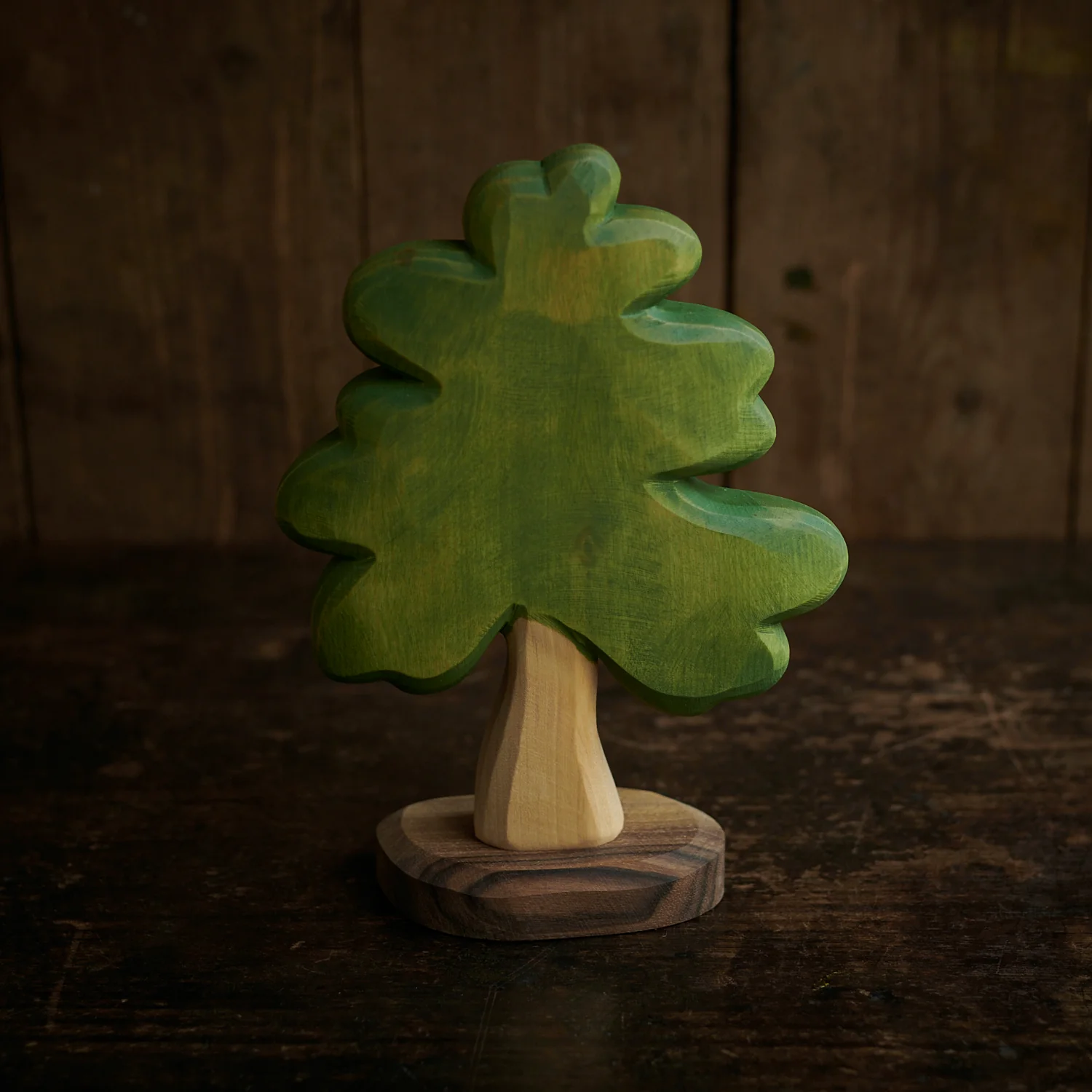 Hancrafted Wooden Big Deciduous Tree
