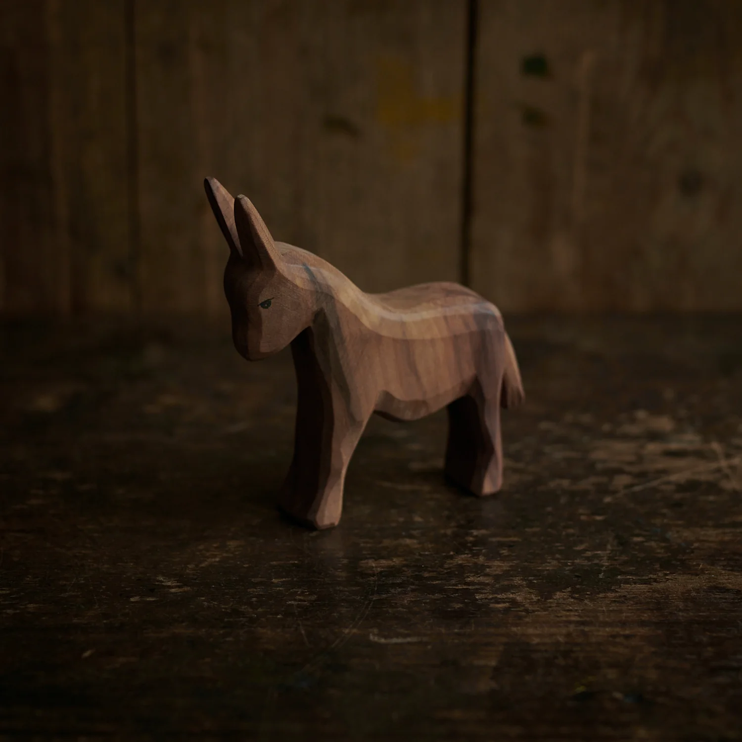 Hancrafted Wooden Standing Donkey