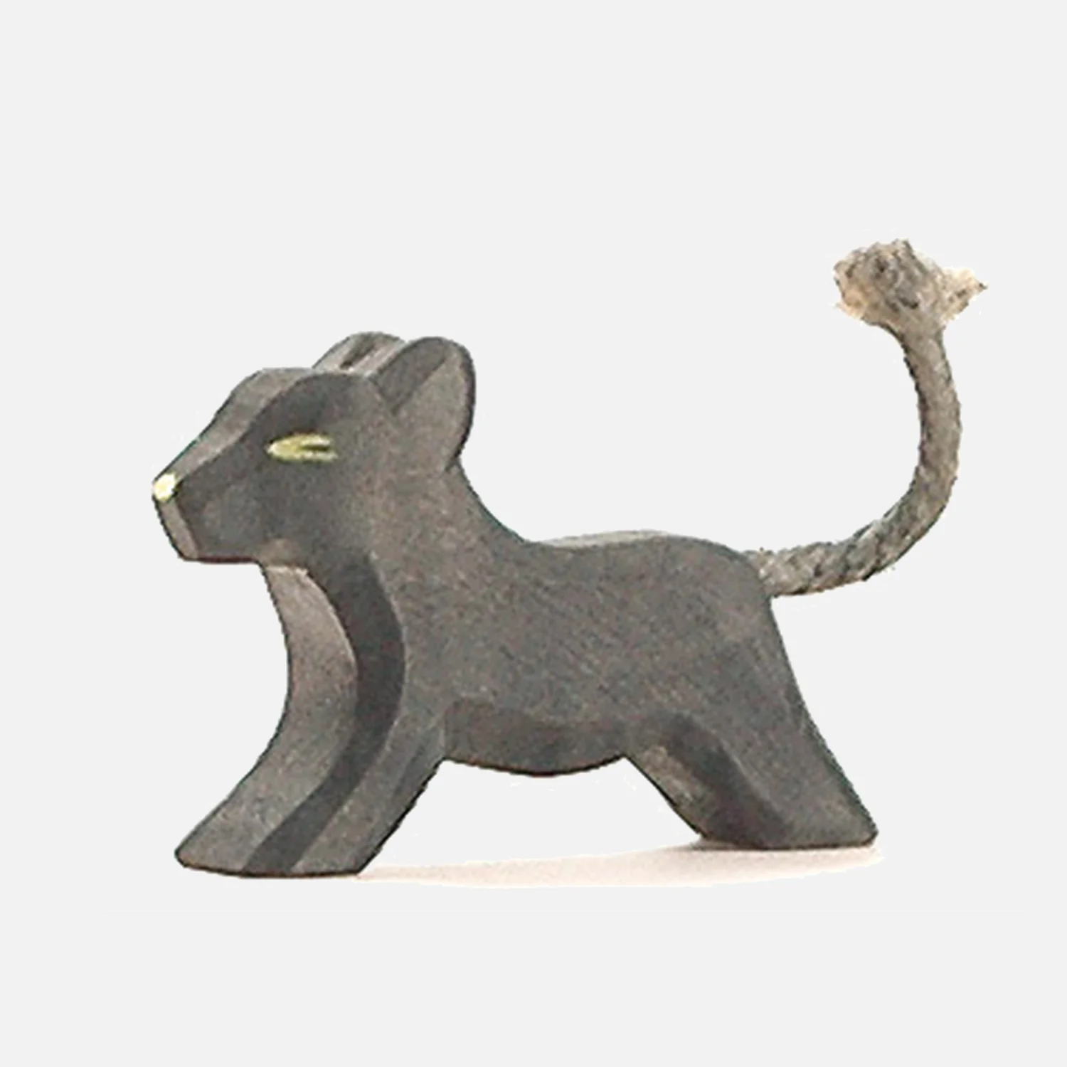 Handcrafted Wooden Small Running Panther - Image 2