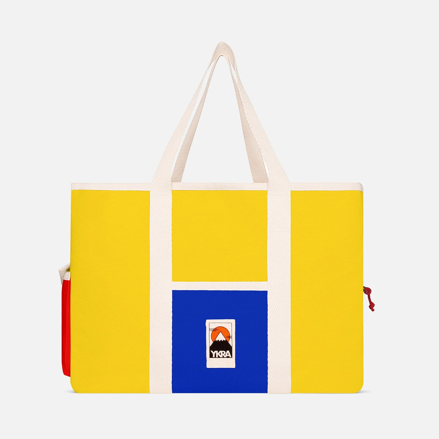 Cotton Canvas Beach Bag - Blue/Red/Yellow - Image 10