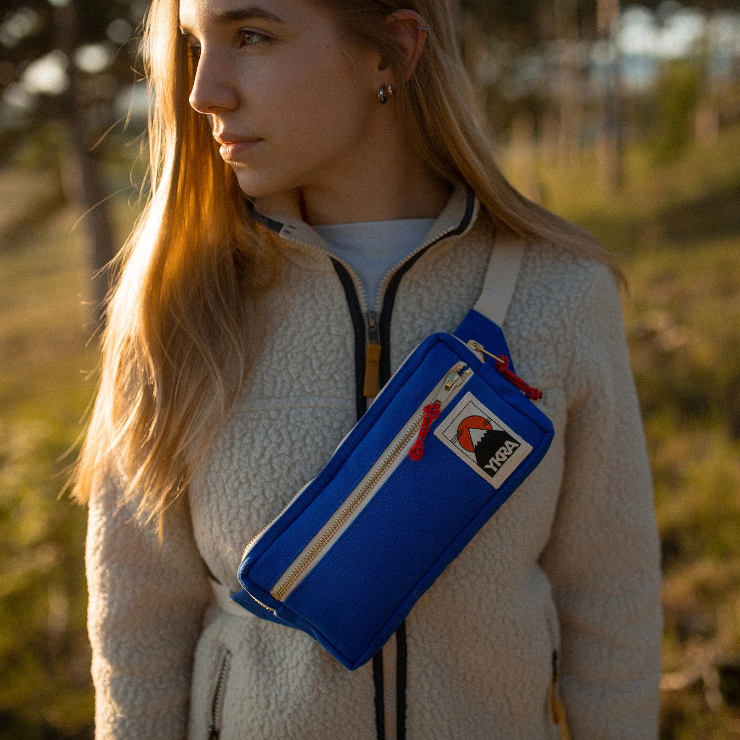 Cotton Canvas Bum Bag - Blue - Image 5