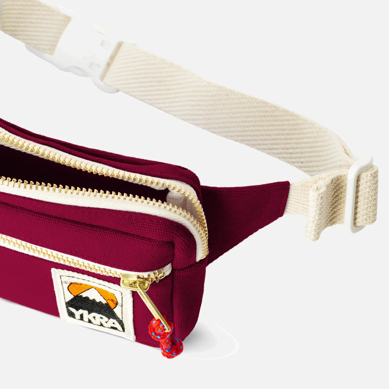 Cotton Canvas Bum Bag - Bordeaux - Image 3