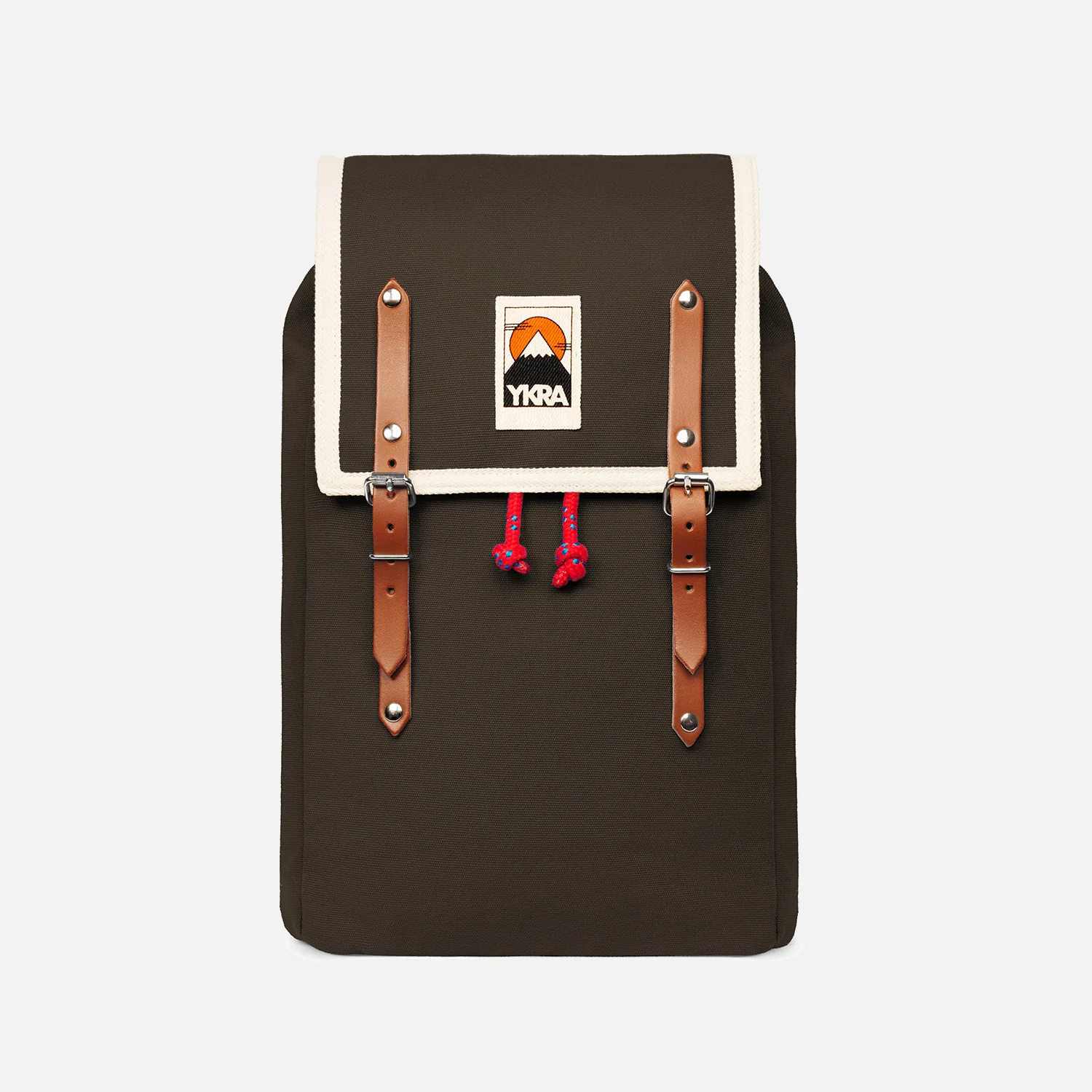 Cotton Canvas Matra Mini Backpack With Cotton Strap - Khaki - Image 3