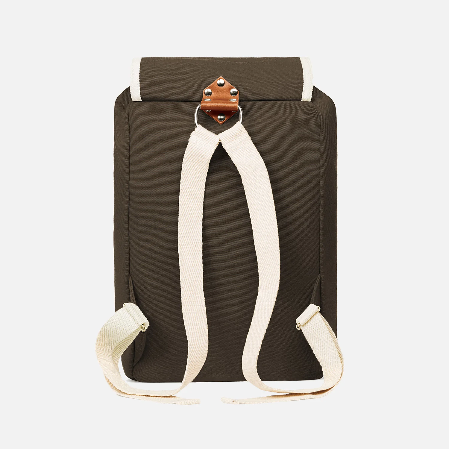 Cotton Canvas Matra Mini Backpack With Cotton Strap - Khaki - Image 4
