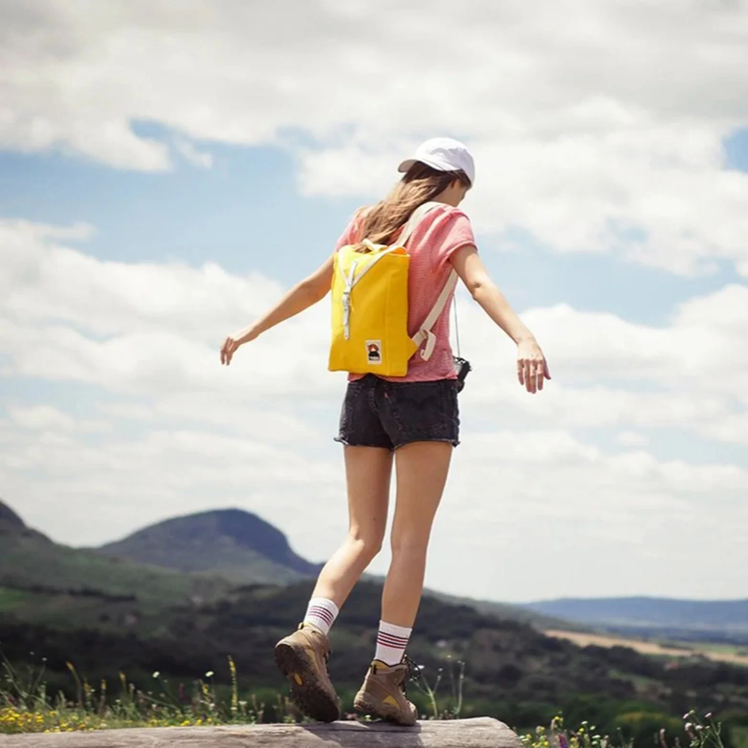 Cotton Canvas Scout Backpack - Yellow - Image 2