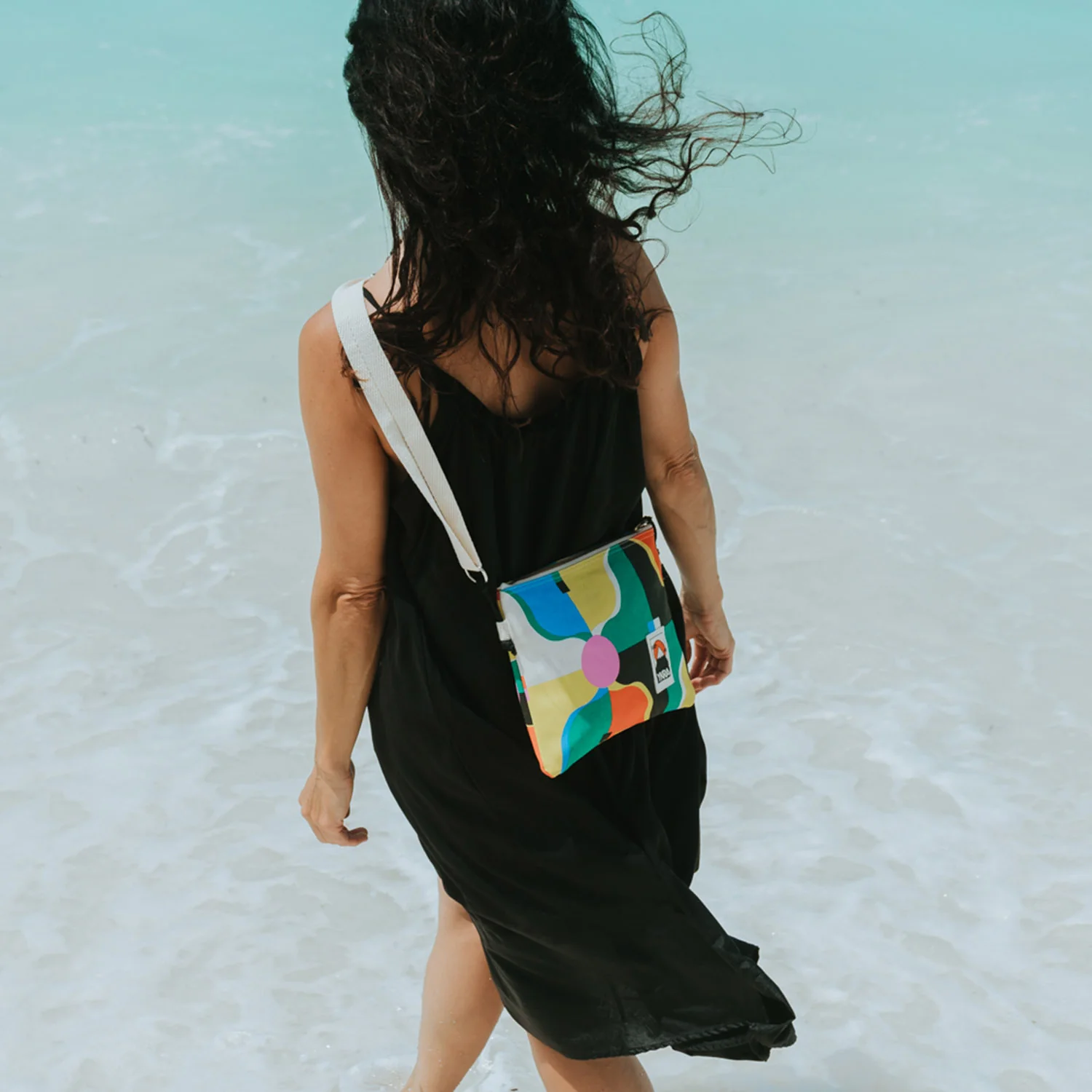 Cotton Canvas Side Pouch Bag - Porto - Image 3