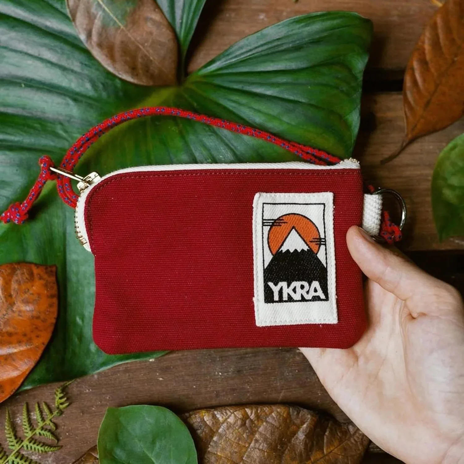 Cotton Canvas Mini Wallet - Bordeaux